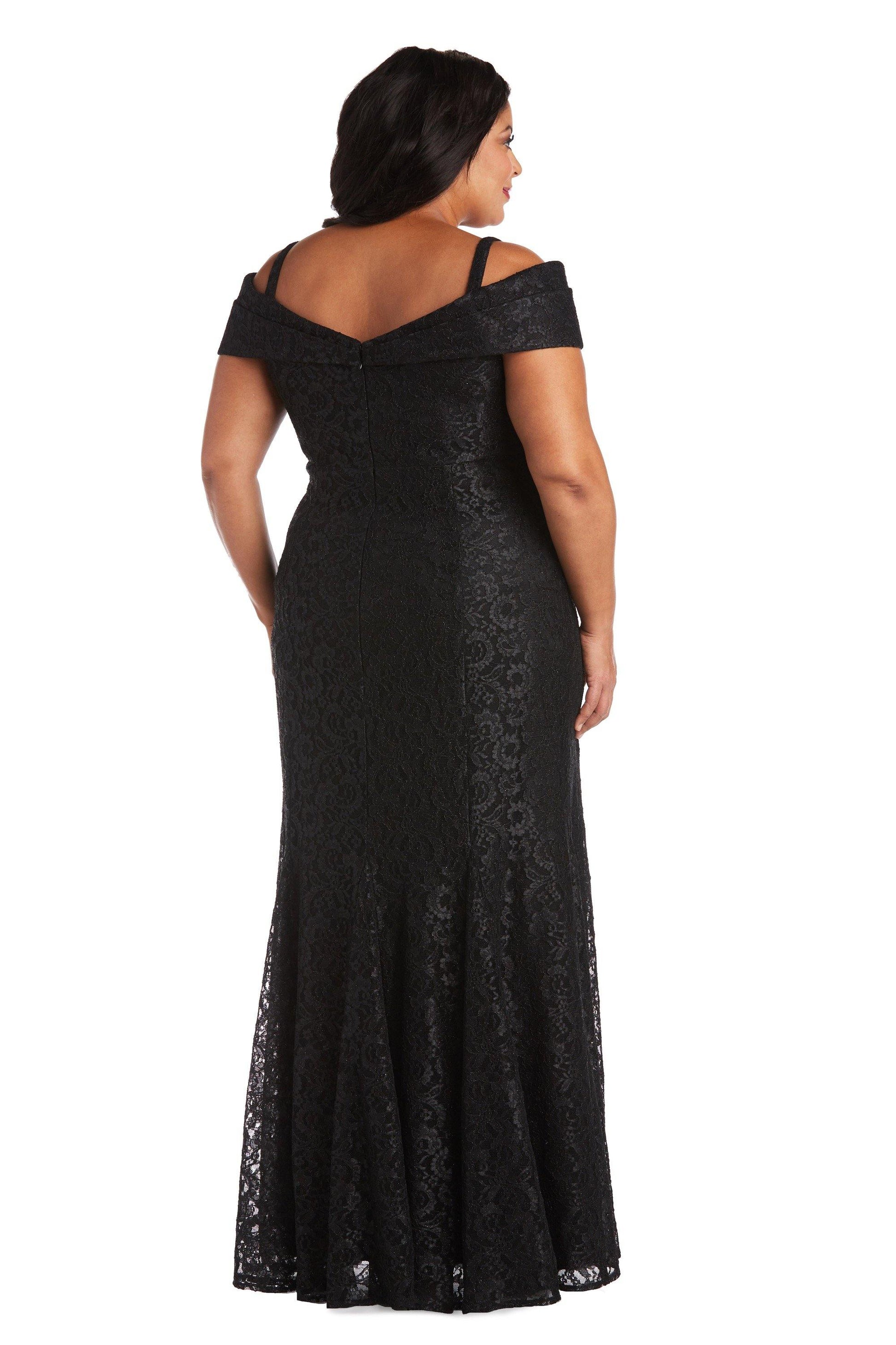R&M Richards 2047W Plus Size Long Formal Lace Gown