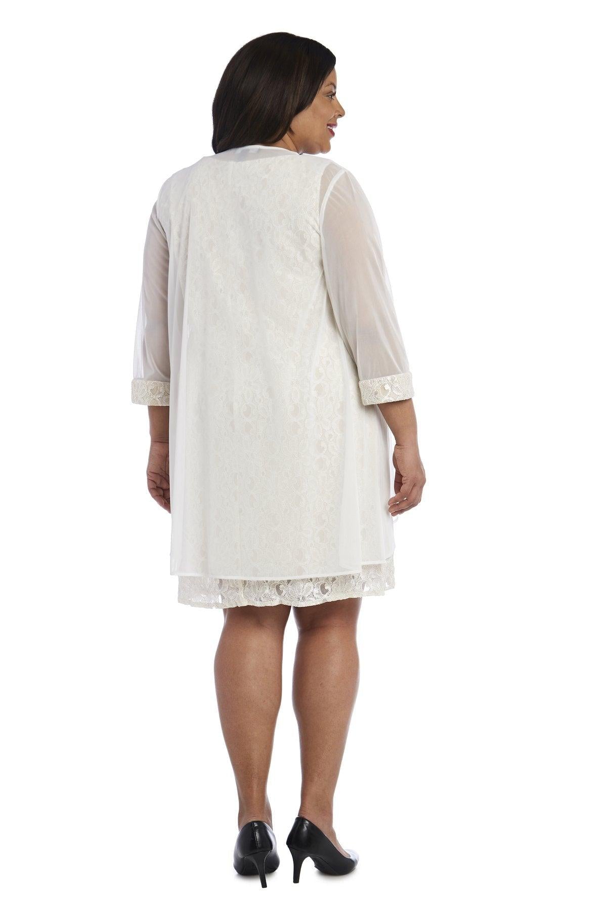 Short Lace Mother of the Bride Dress Ivory