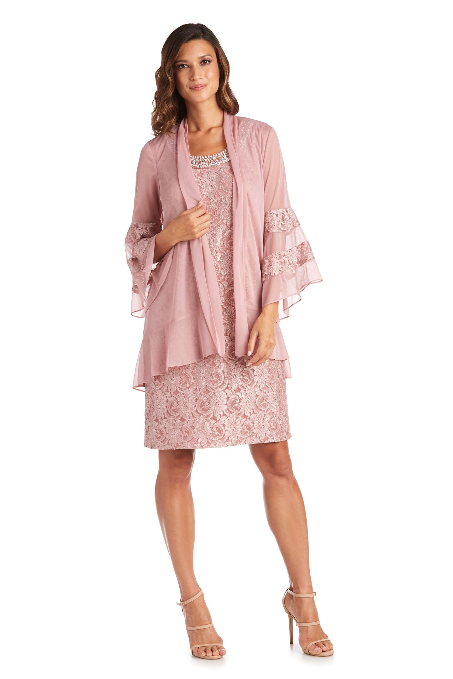 R&M Richards Chiffon Jacket Formal Dress 2421 - The Dress Outlet
