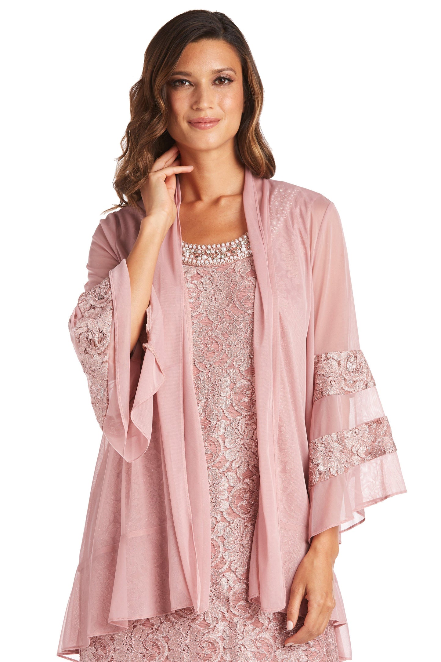 R&M Richards Chiffon Jacket Formal Dress 2421 - The Dress Outlet