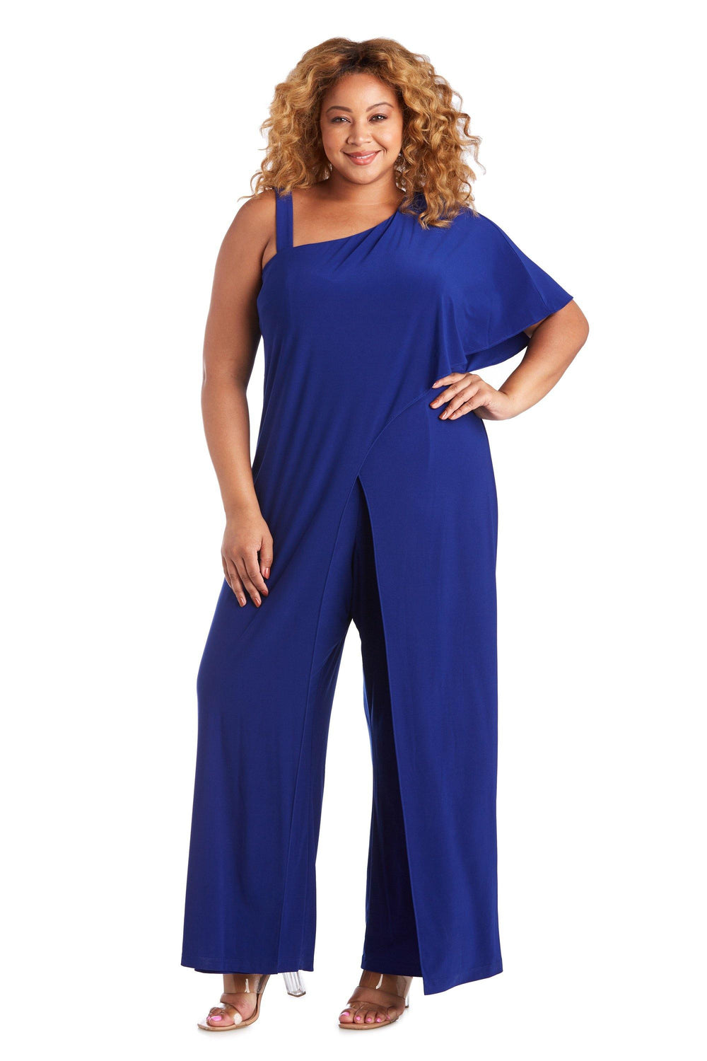 R&M Richards Formal Plus Size Jumpsuit 3130W - The Dress Outlet