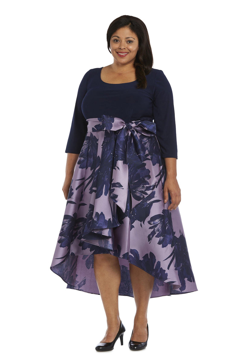 R&M Richards Plus Size High Low Dress 3131W - The Dress Outlet