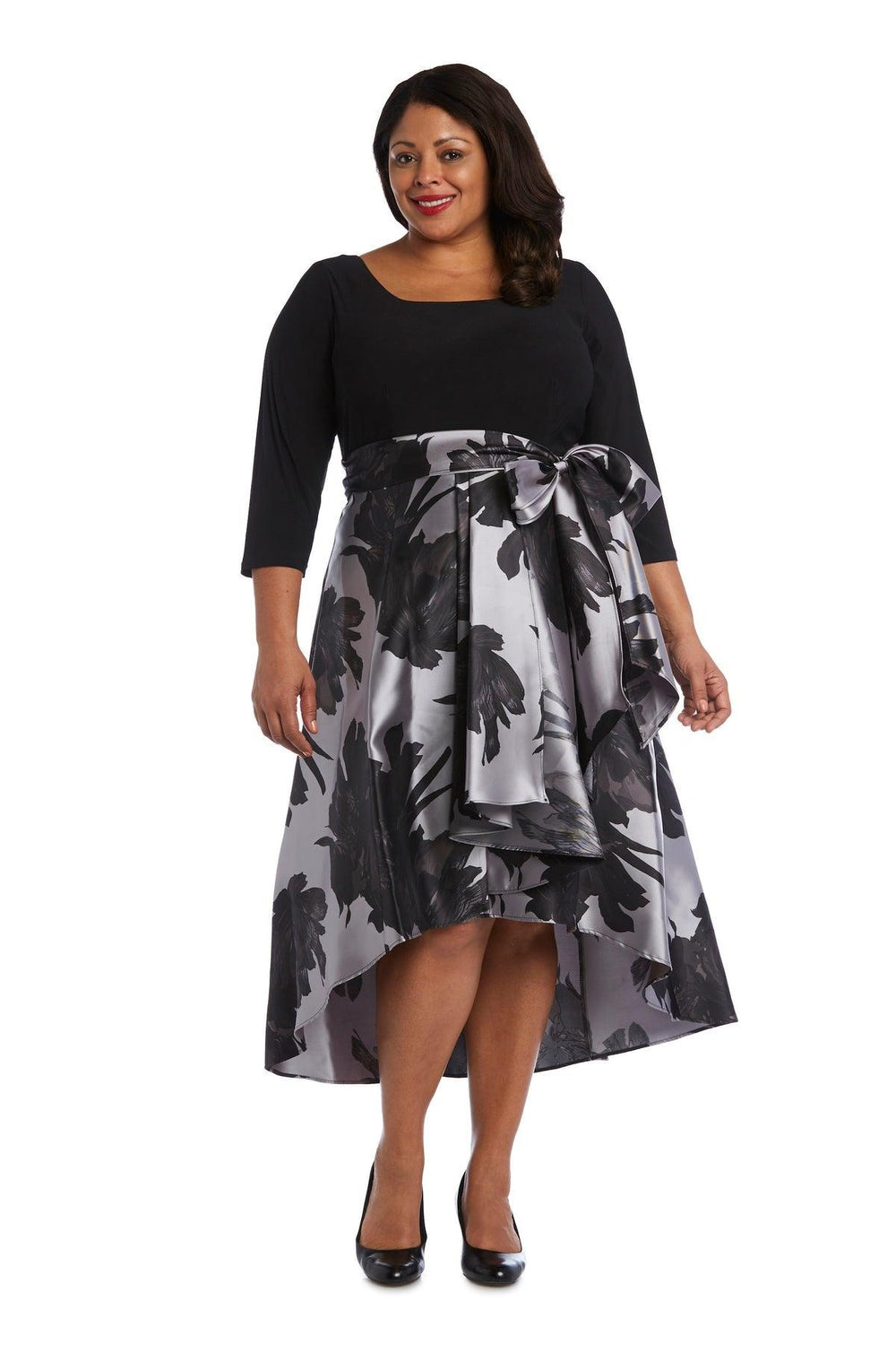 R&M Richards Plus Size High Low Dress 3131W - The Dress Outlet