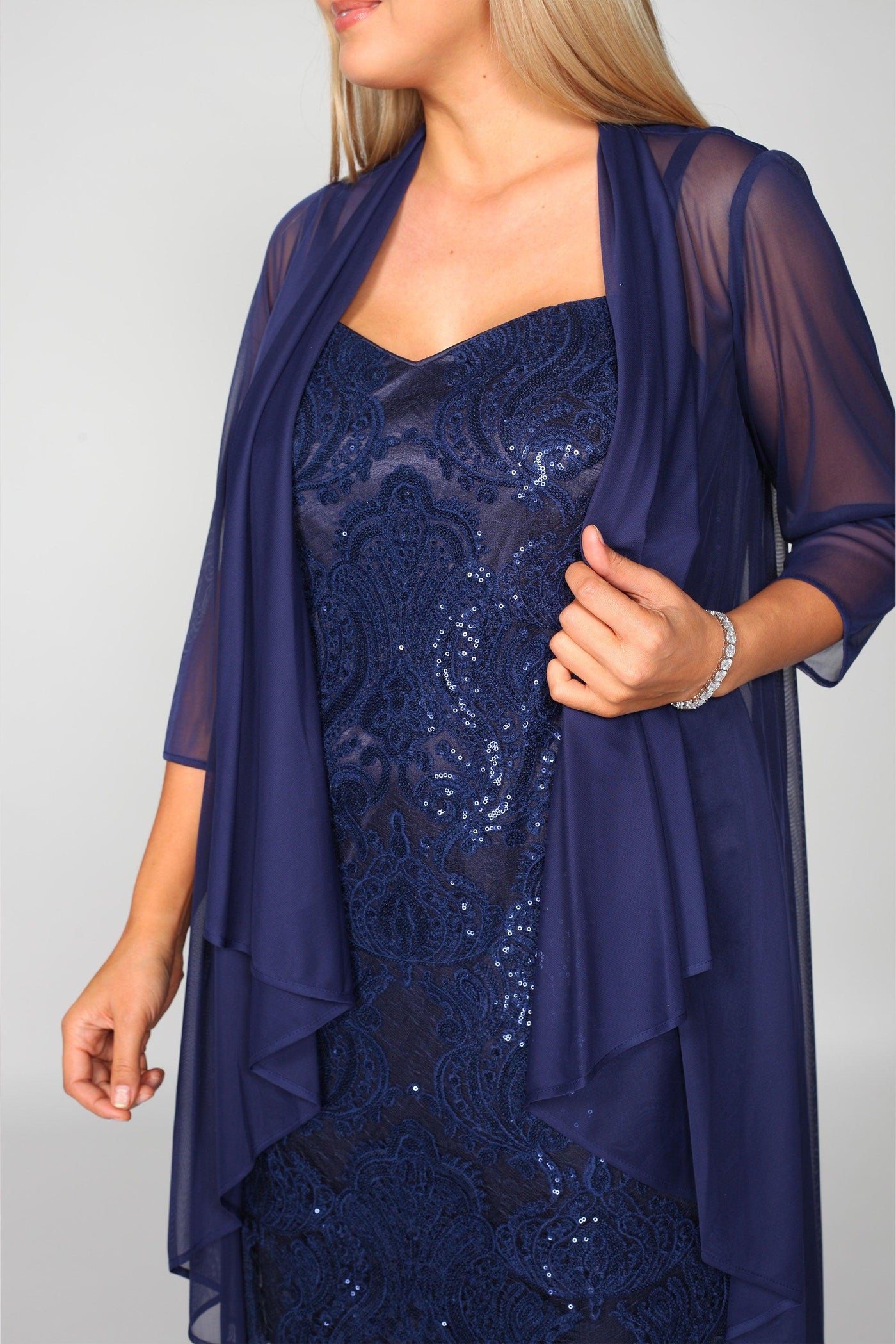 R&M Richards Short Formal Mother of Bride Dress - The Dress Outlet R&M Richards