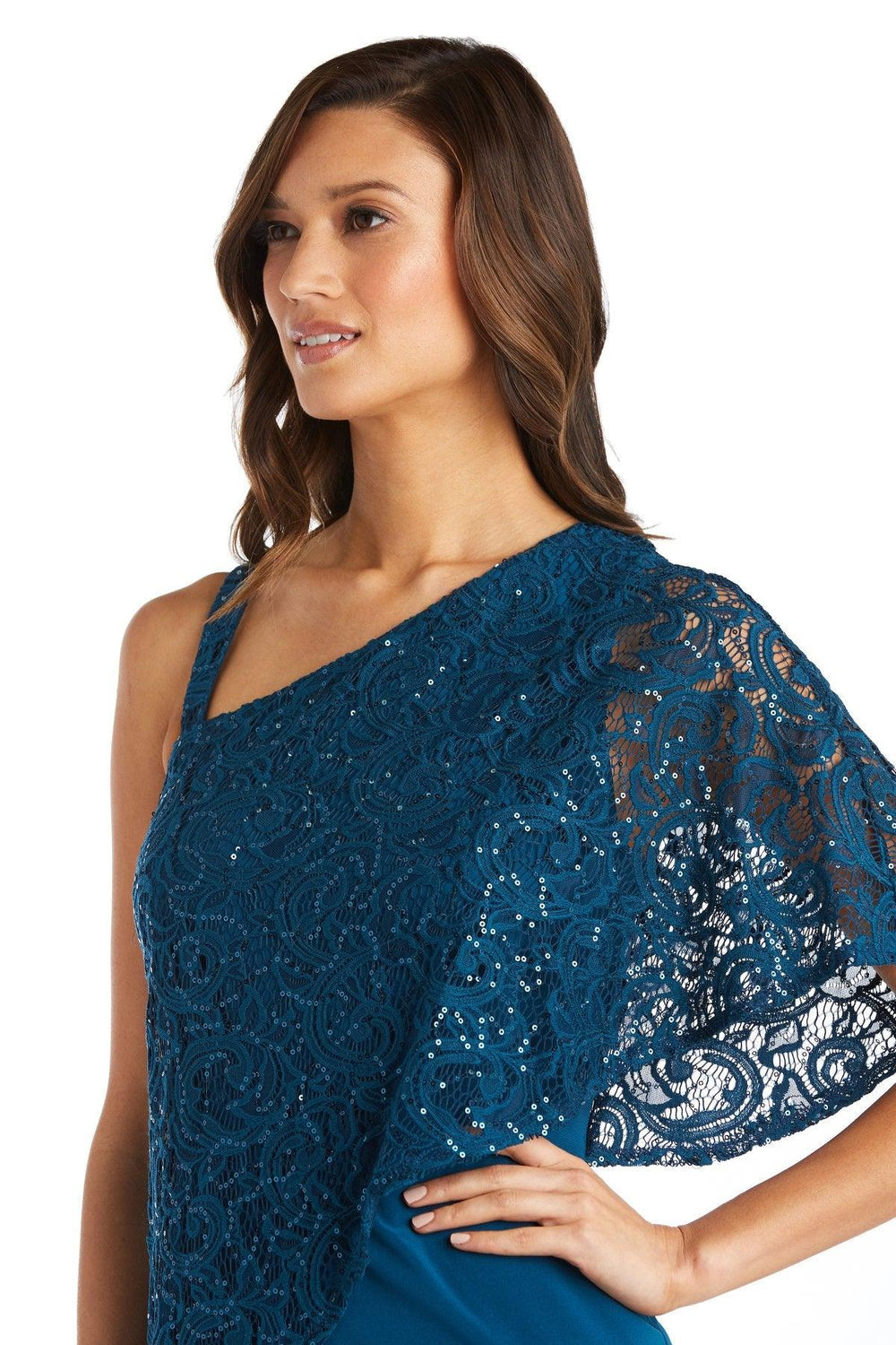 R&M Richards Asymmetric Evening Jumpsuit 3556 - The Dress Outlet