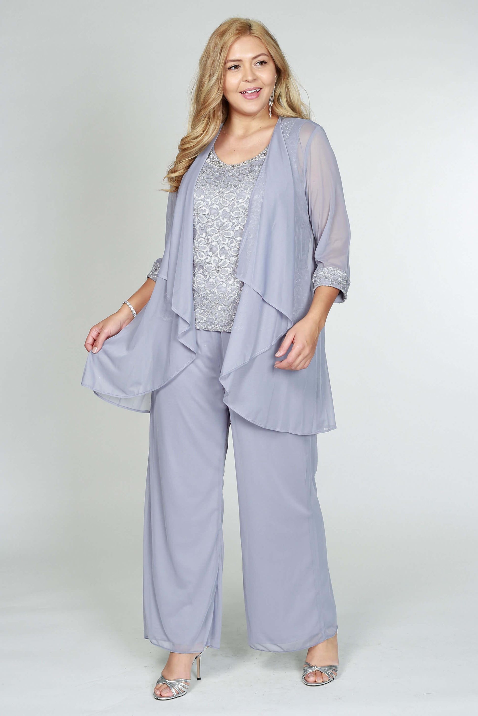 R&M Richards 5008W Plus Size Formal Evening Pant Suit