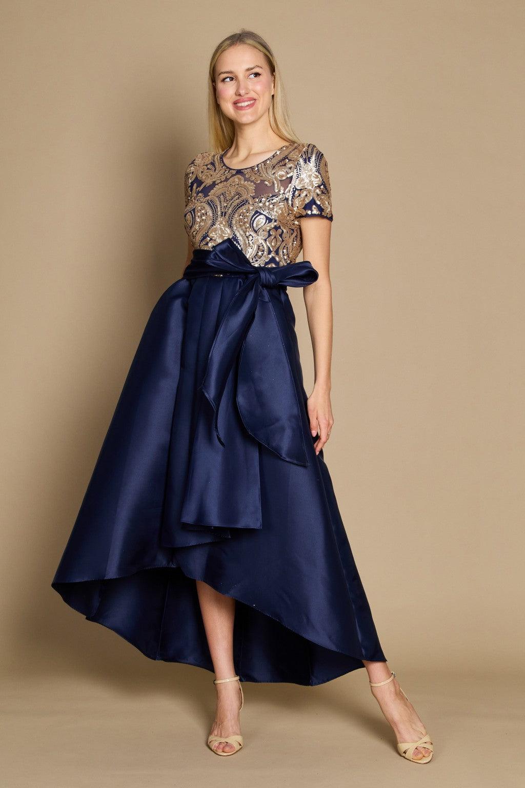 Navy R&M Richards 5492 High Low Mother Of The Bride Gown for $46.99, – The  Dress Outlet