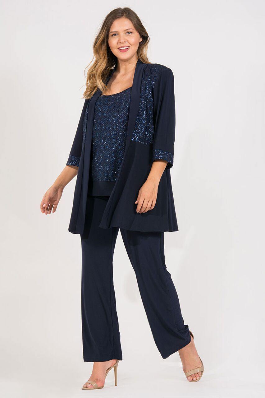 R&M Richards 5589 Long Formal Jacket Pant Suit