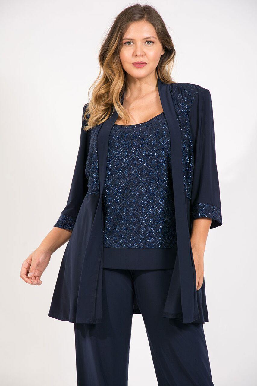 R&M Richards 5589 Long Formal Jacket Pant Suit