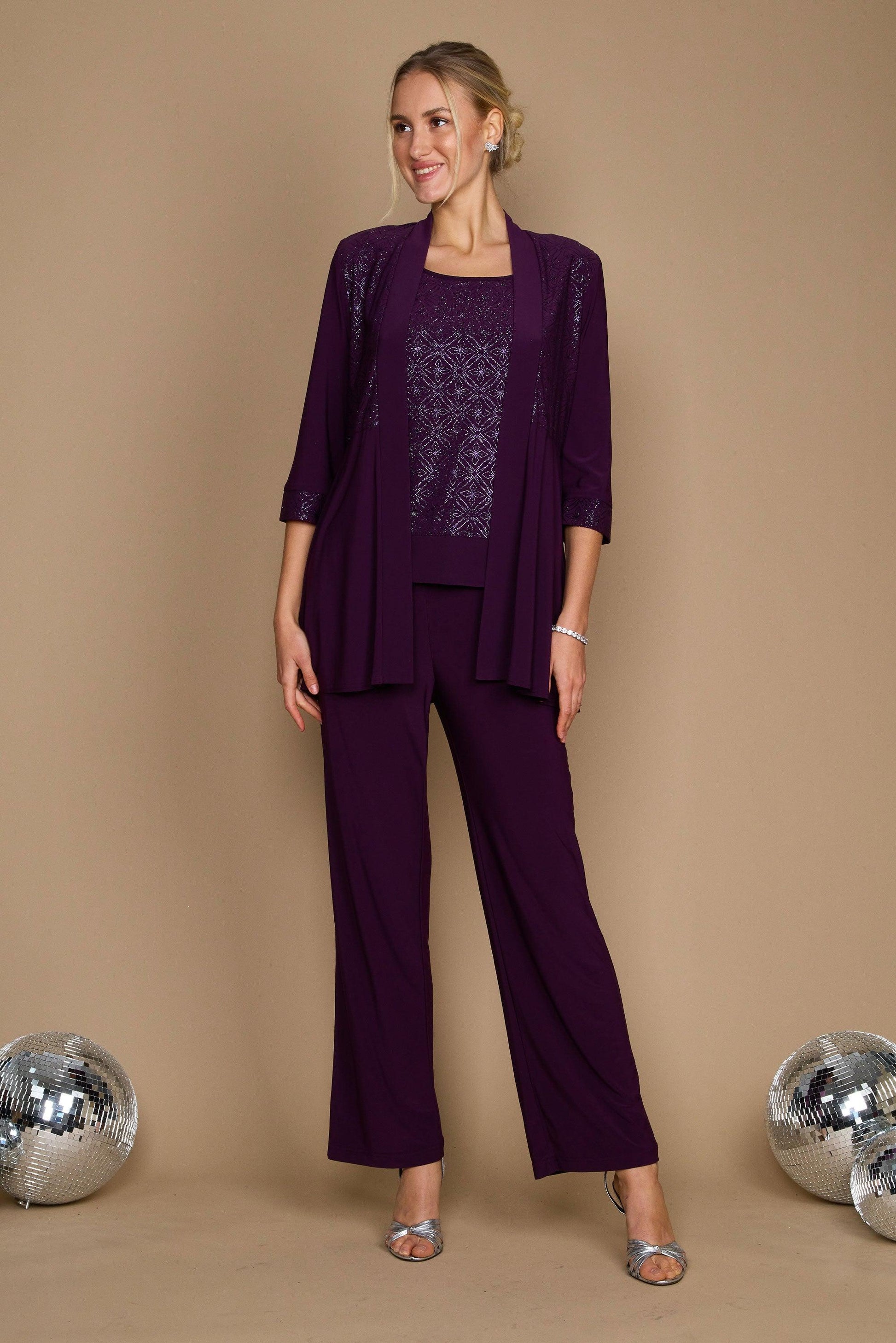 R&M Richards 5589 Long Formal Jacket Pant Suit