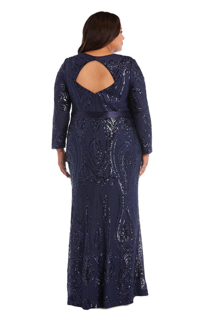 R&M Richards Long Plus Size Evening Dress 5726W - The Dress Outlet