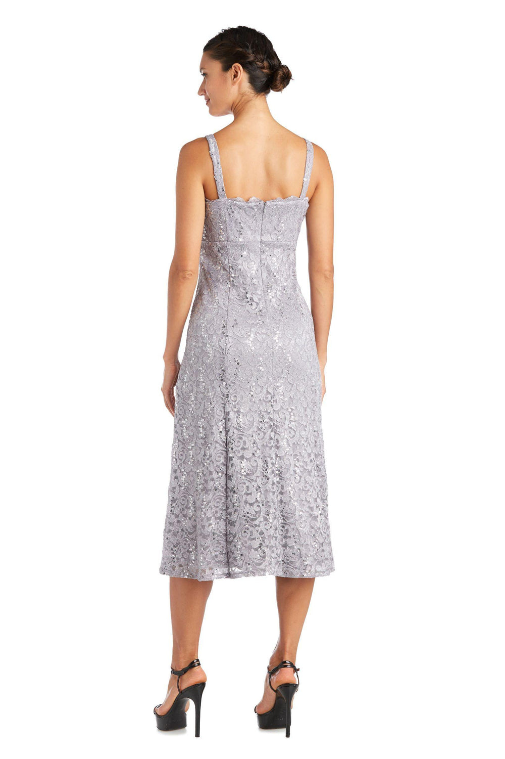 R&M Richards Long Formal Lace Jacket Dress 5924 - The Dress Outlet