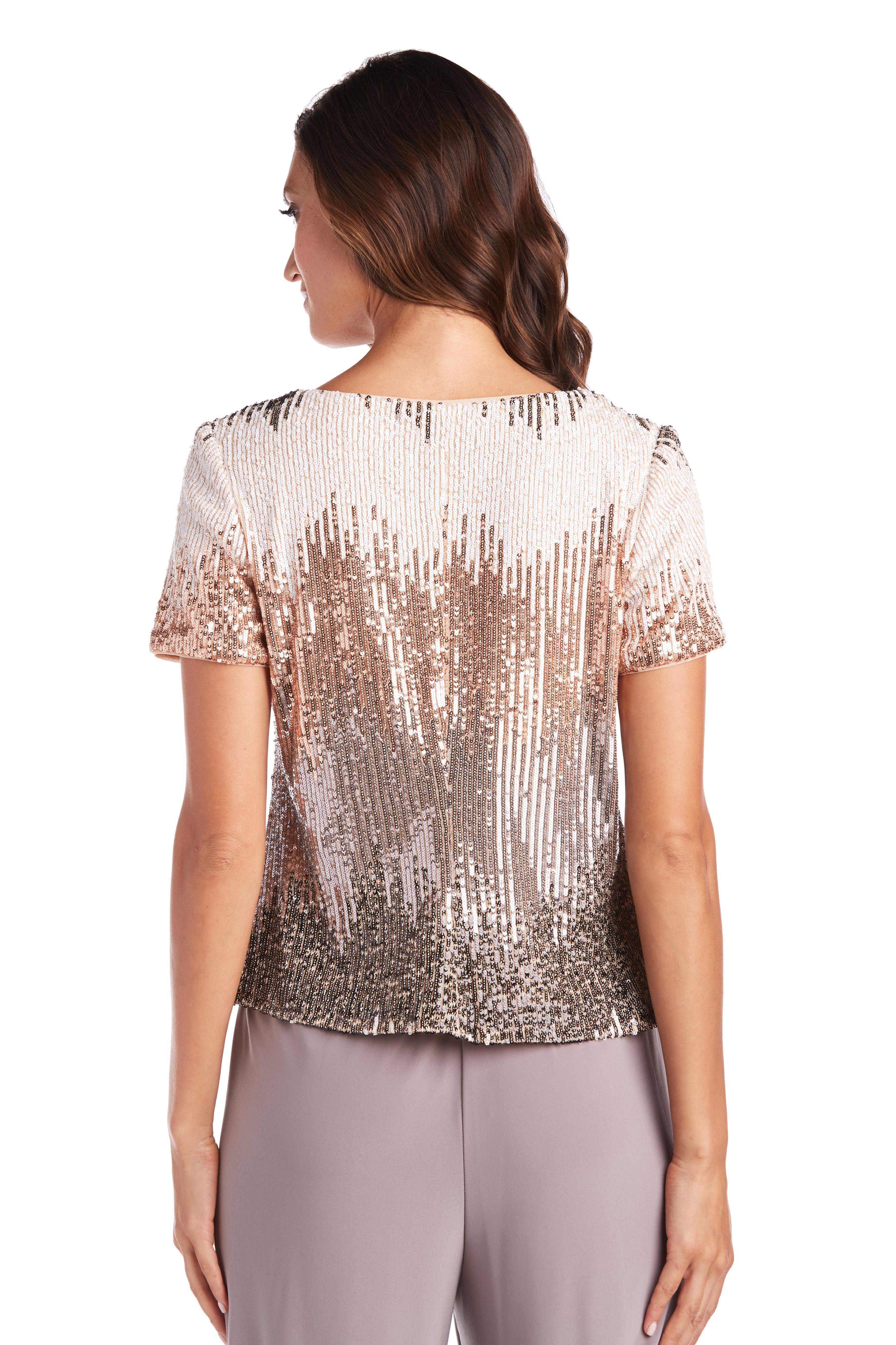 R&M Richards Mother of Bride Short Sleeve Top 7016 - The Dress Outlet