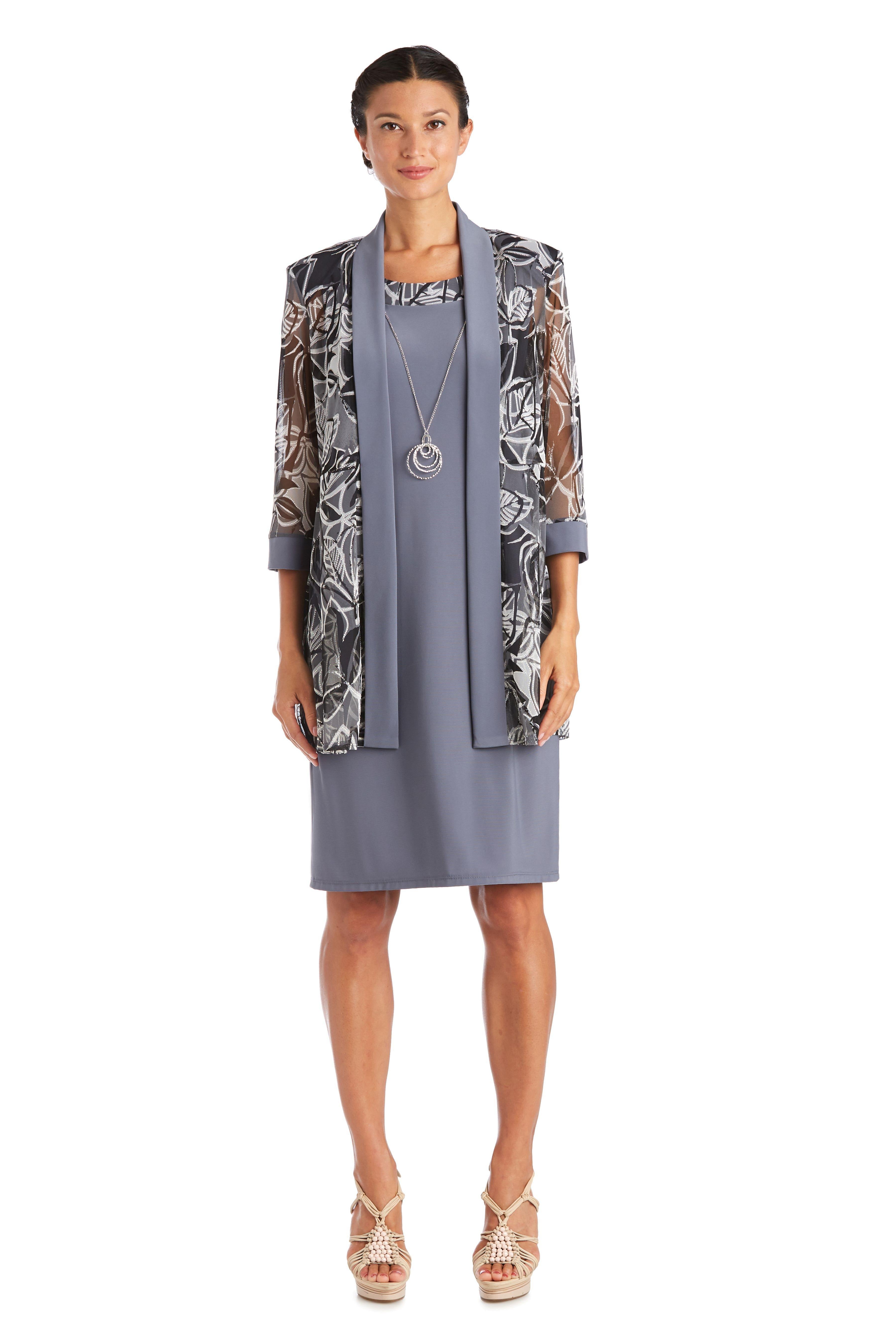 R&M Richards Short Mother of Bride Jacket Dress 7353 - The Dress Outlet