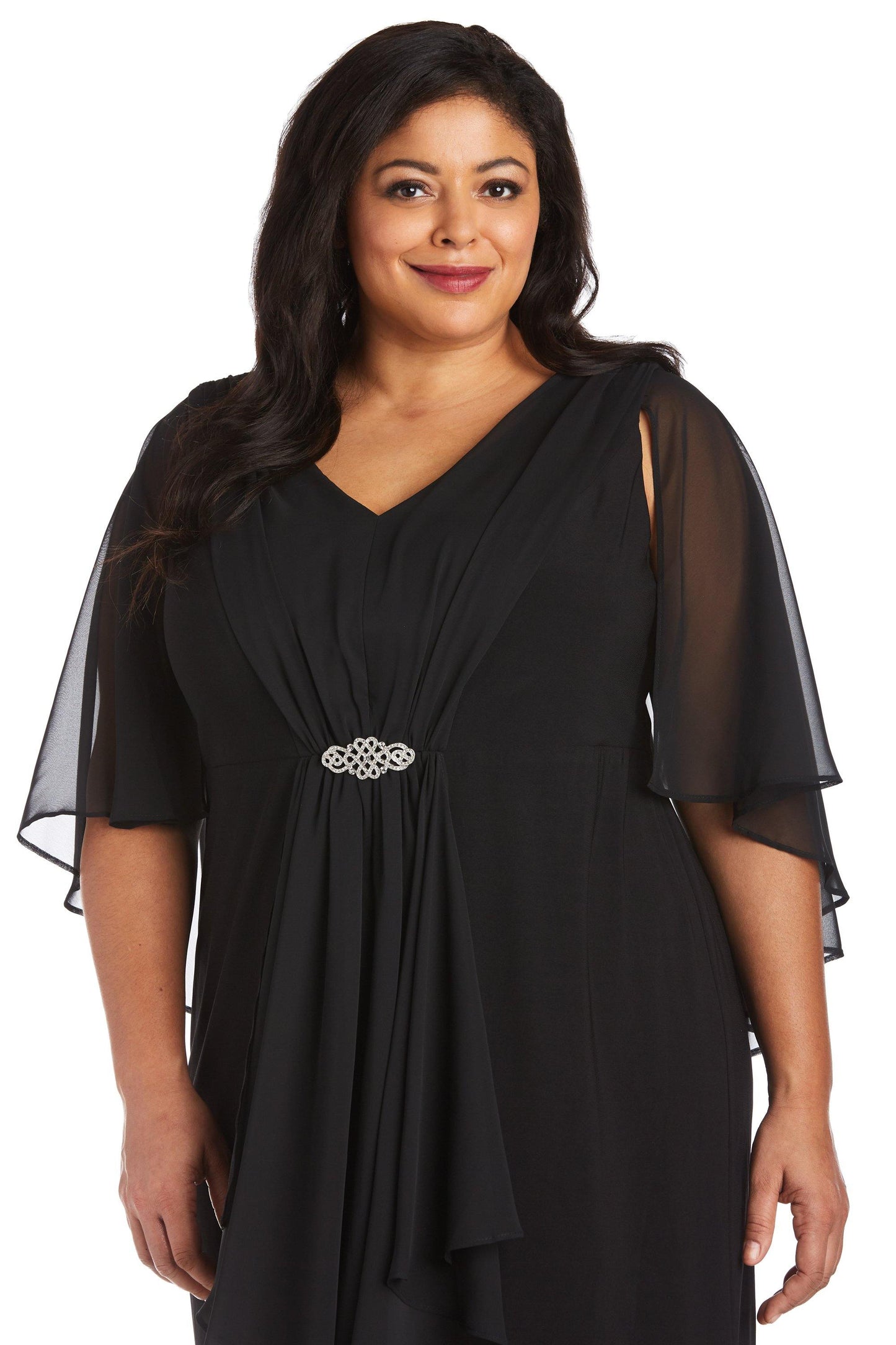 R&M Richards Short Plus Size Cocktail Dress 7367W - The Dress Outlet