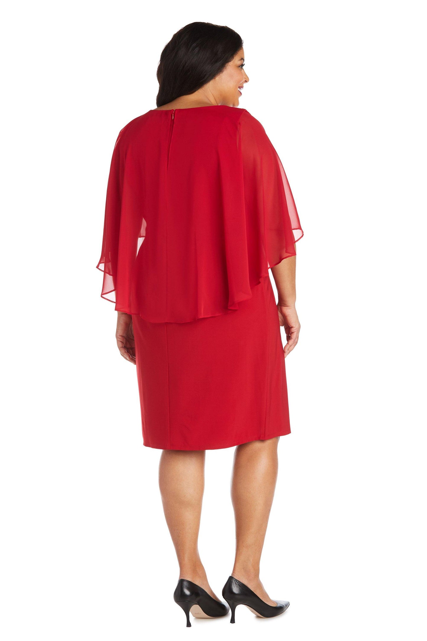 R&M Richards Short Plus Size Cocktail Dress 7367W - The Dress Outlet