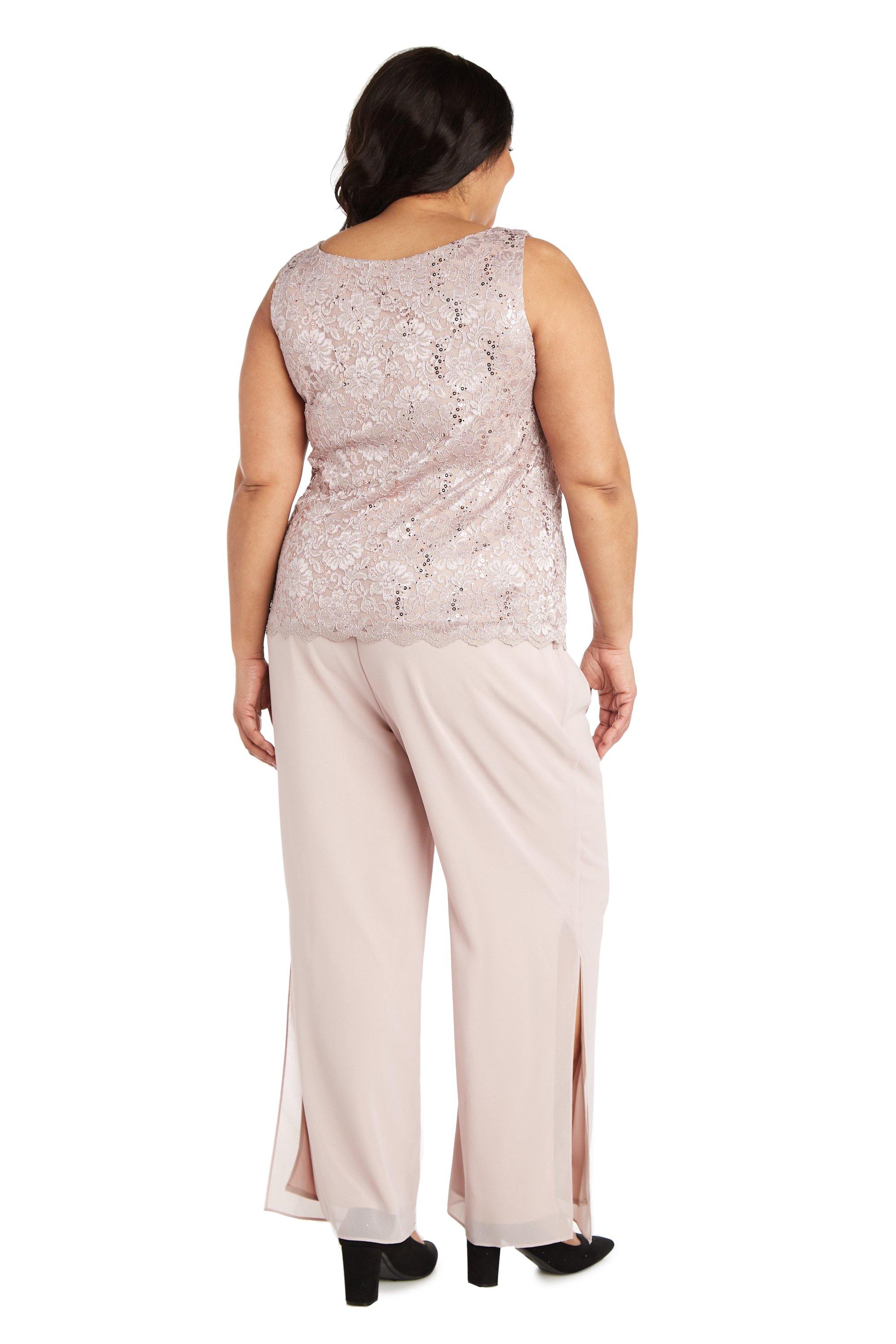 R&M Richards Plus Size Formal Duster Pant Suit 7506W - The Dress Outlet