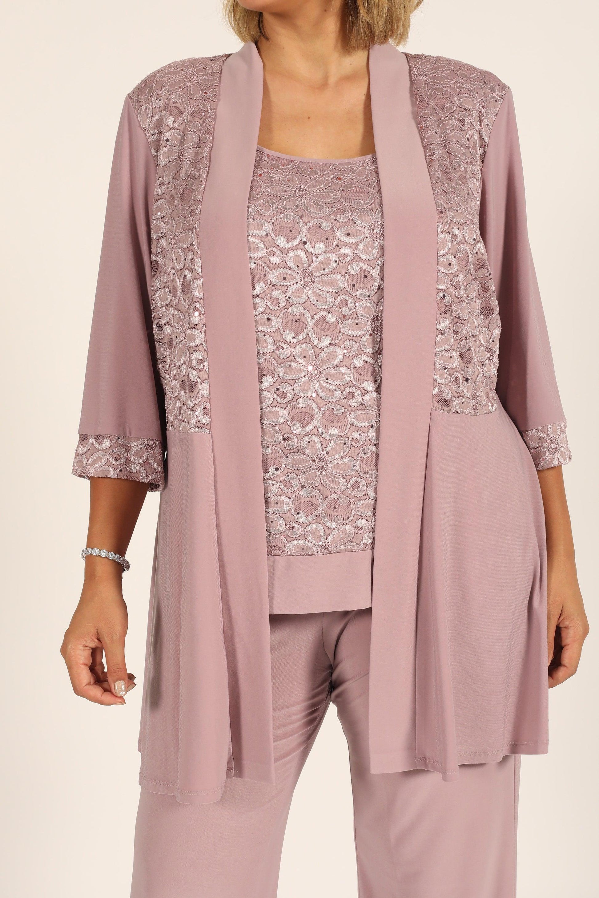 R&M Richards 7772W Plus Size Formal Pant Suit for Mother of the Bride
