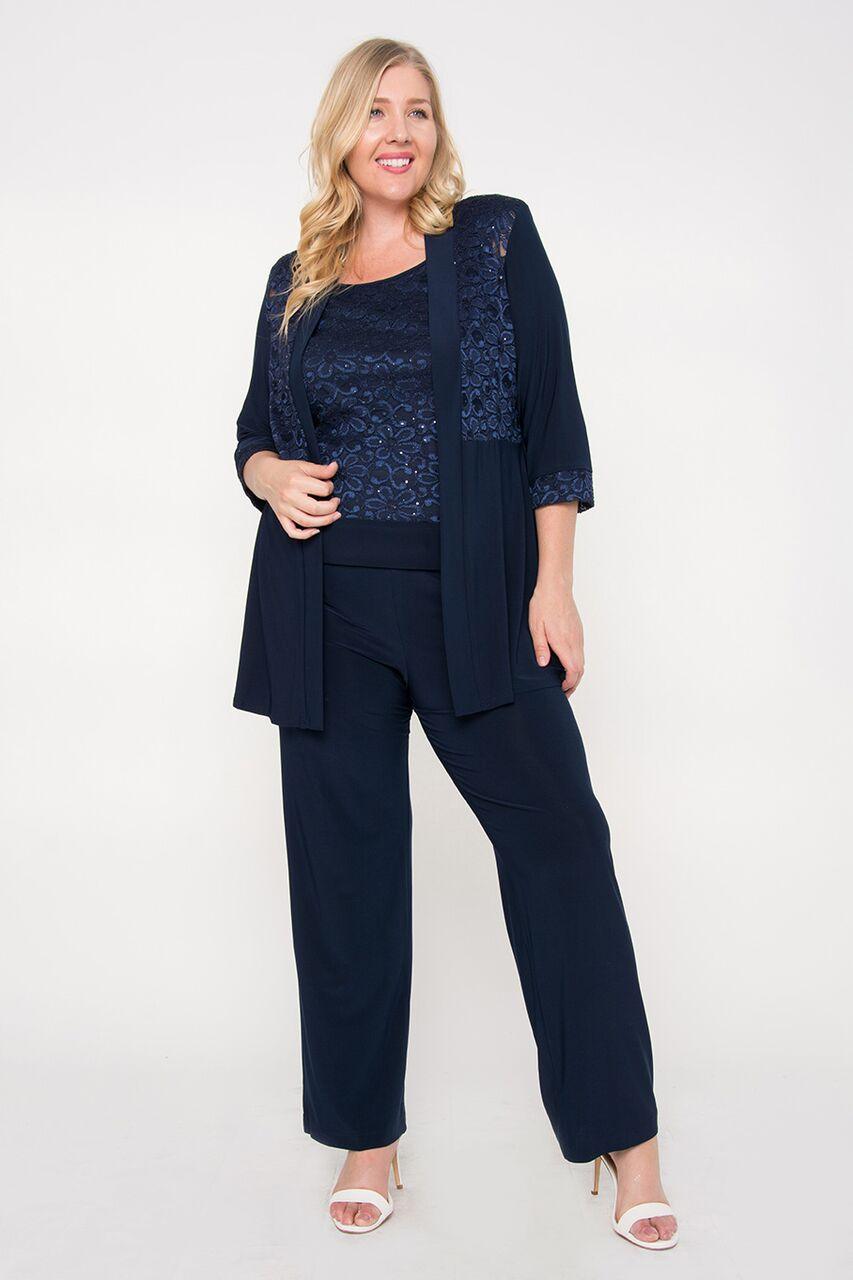R&M Richards 7772W Plus Size Formal Pant Suit for Mother of the Bride