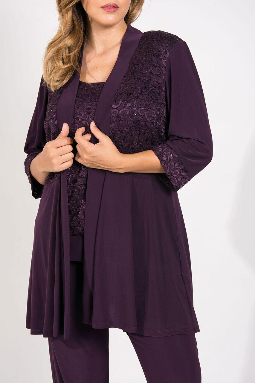 R&M Richards 7772W Plus Size Formal Pant Suit for Mother of the Bride