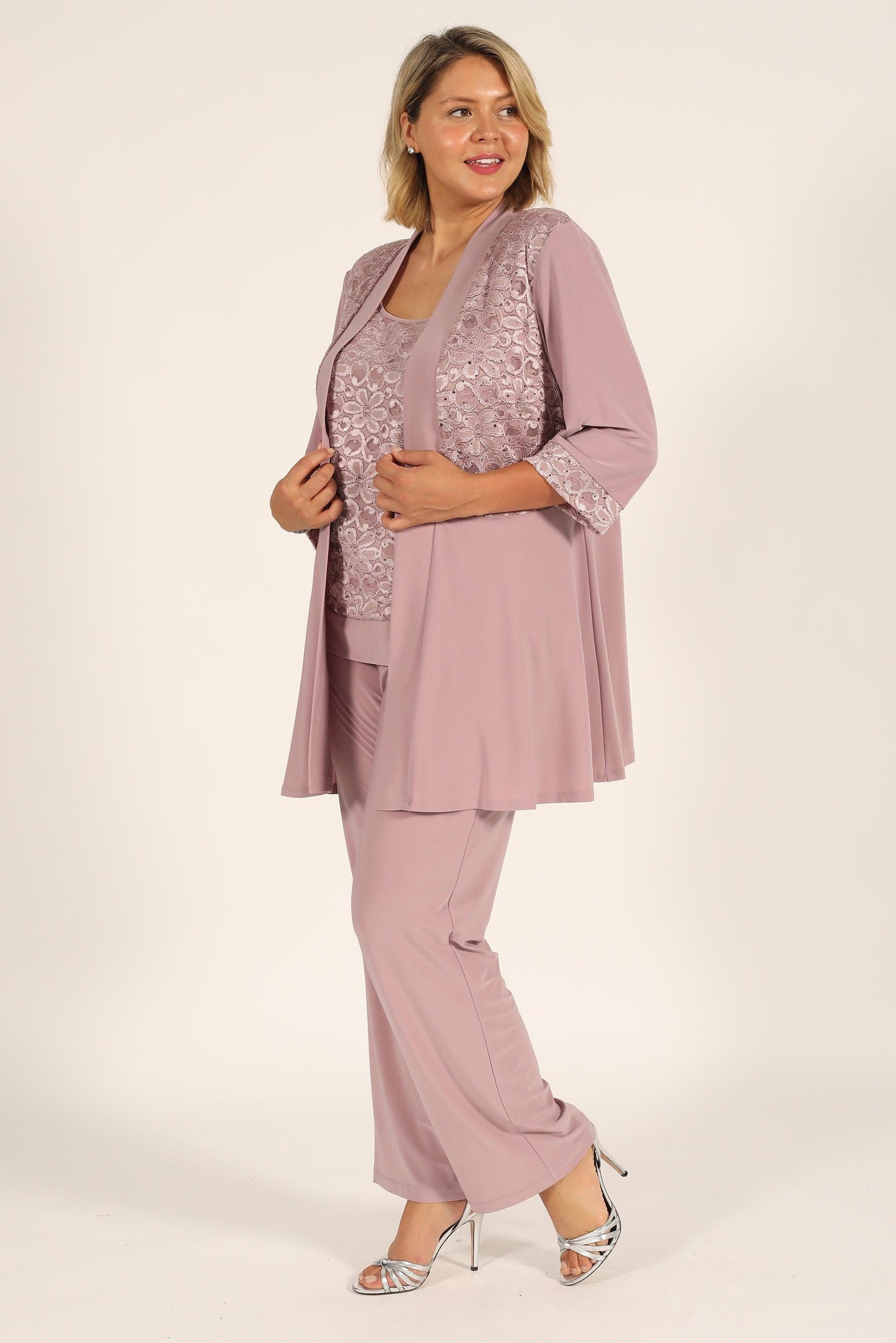 R&M Richards Mother of the Bride Formal Plus Size Pant Suit 7772W