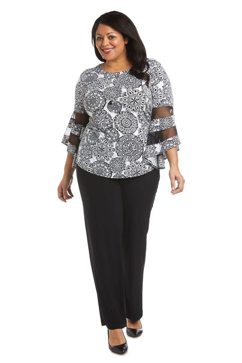 R&M Richards Plus Size Two Piece Pant Set 7838W - The Dress Outlet