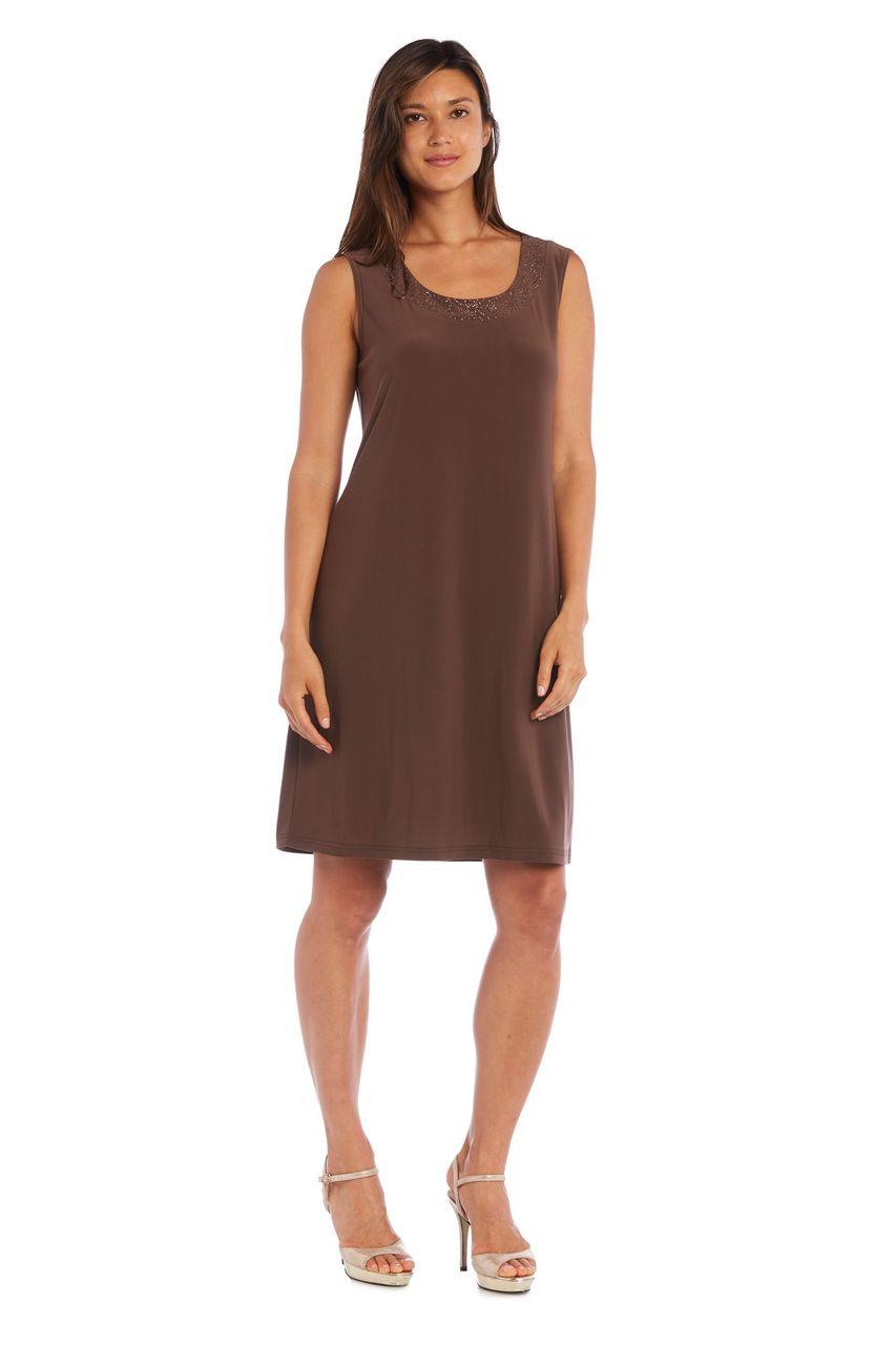 R&M Richards 8271W Short Mother Of Bride Plus Size Dress