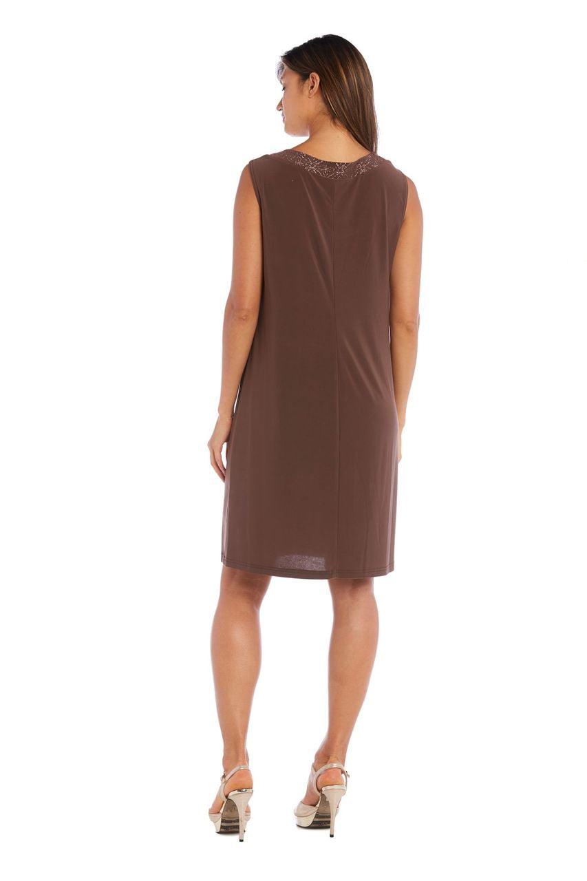 R&M Richards 8271W Short Mother Of Bride Plus Size Dress