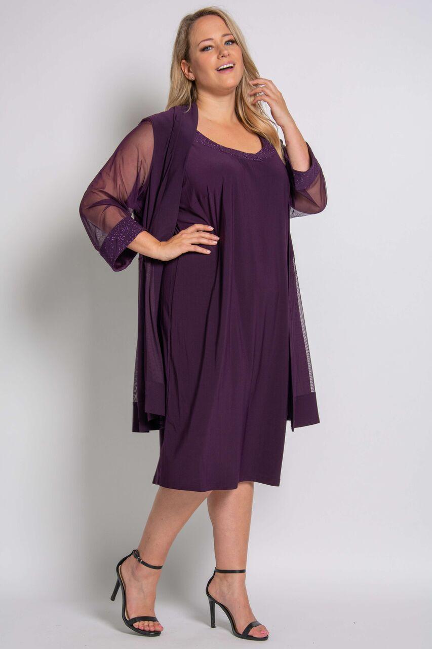 R&M Richards 8271W Short Mother Of Bride Plus Size Dress