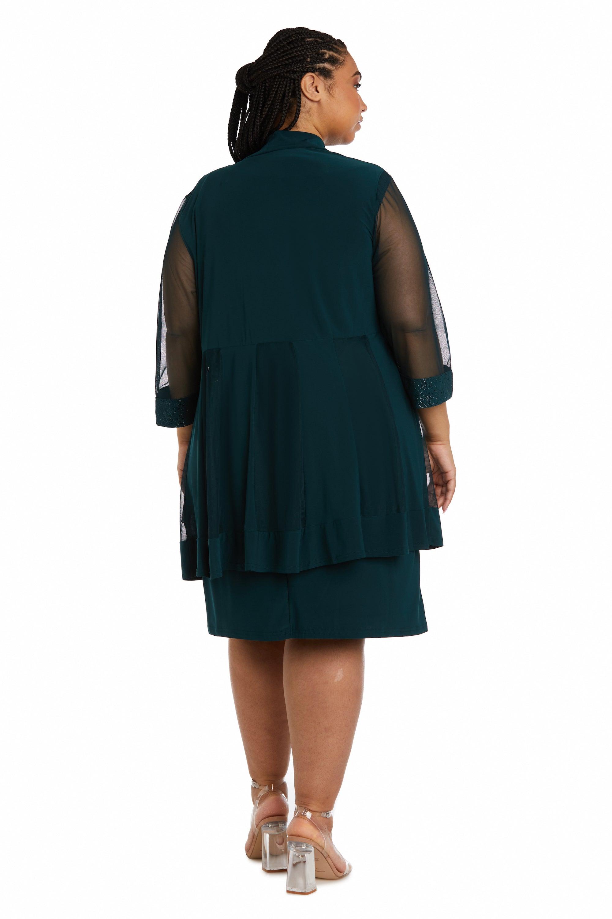 R&M Richards Short Mother of Bride Plus Size Dress 8271W - The Dress Outlet