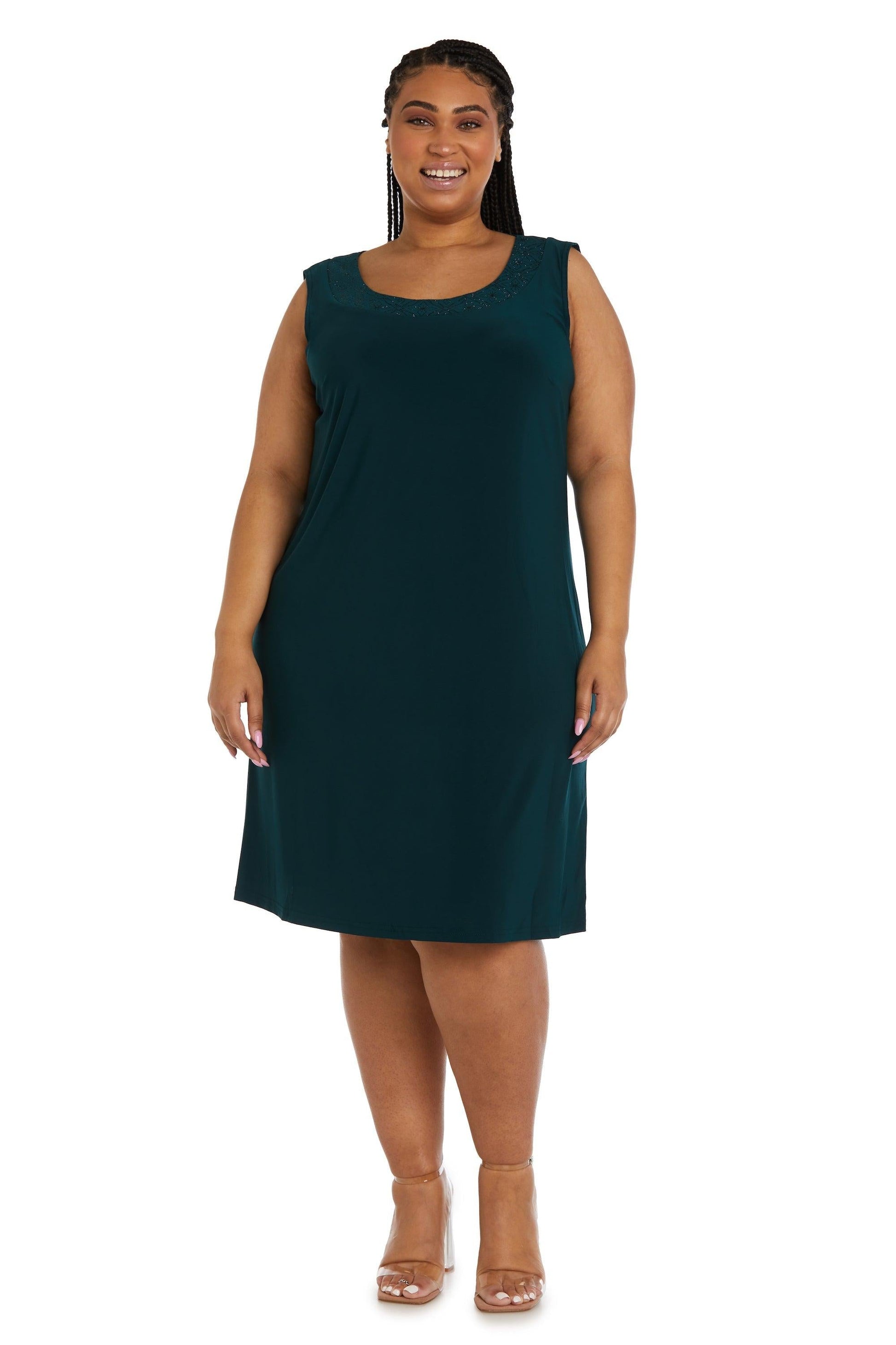 R&M Richards 8271W Short Mother Of Bride Plus Size Dress