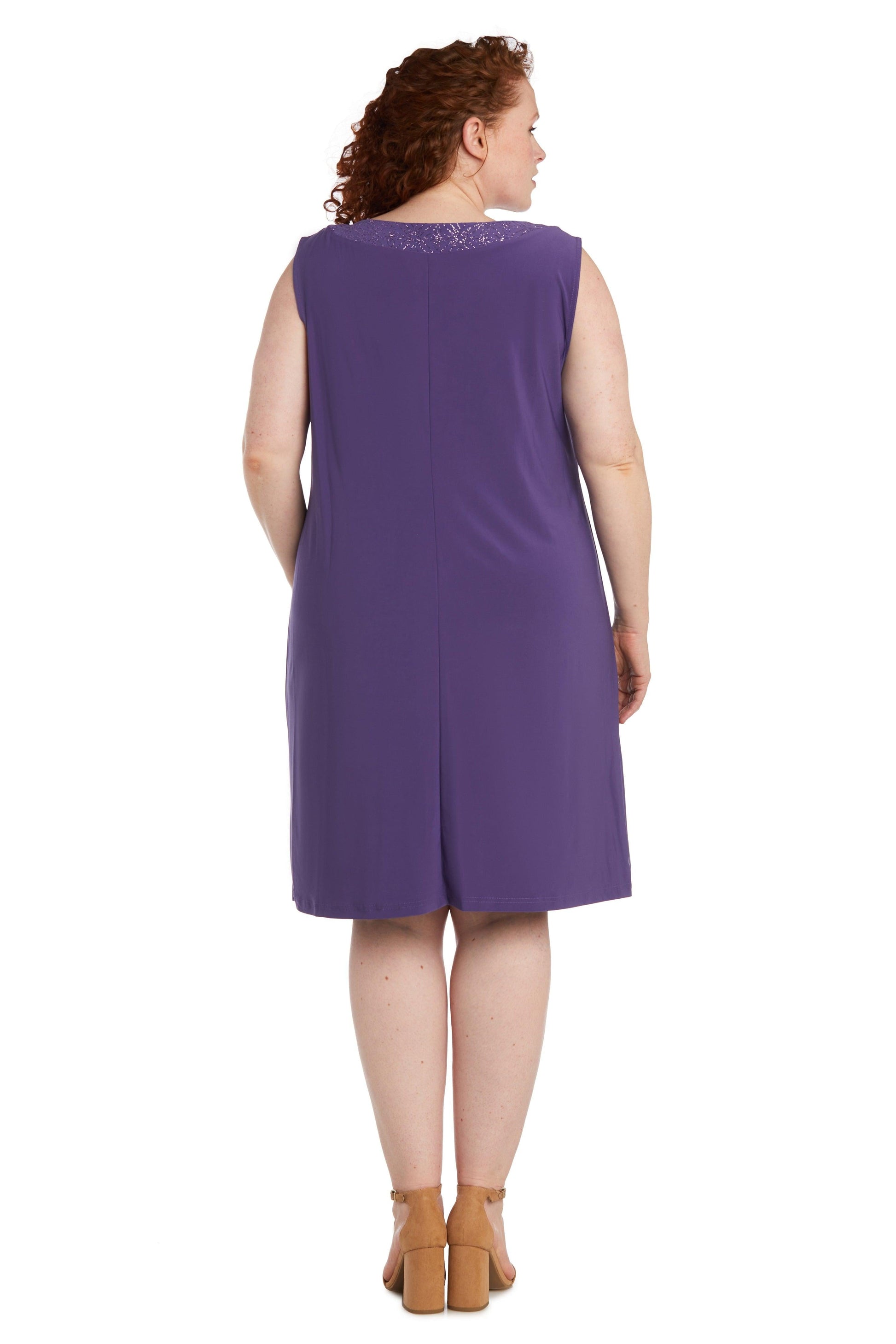 R&M Richards 8271W Short Mother Of Bride Plus Size Dress