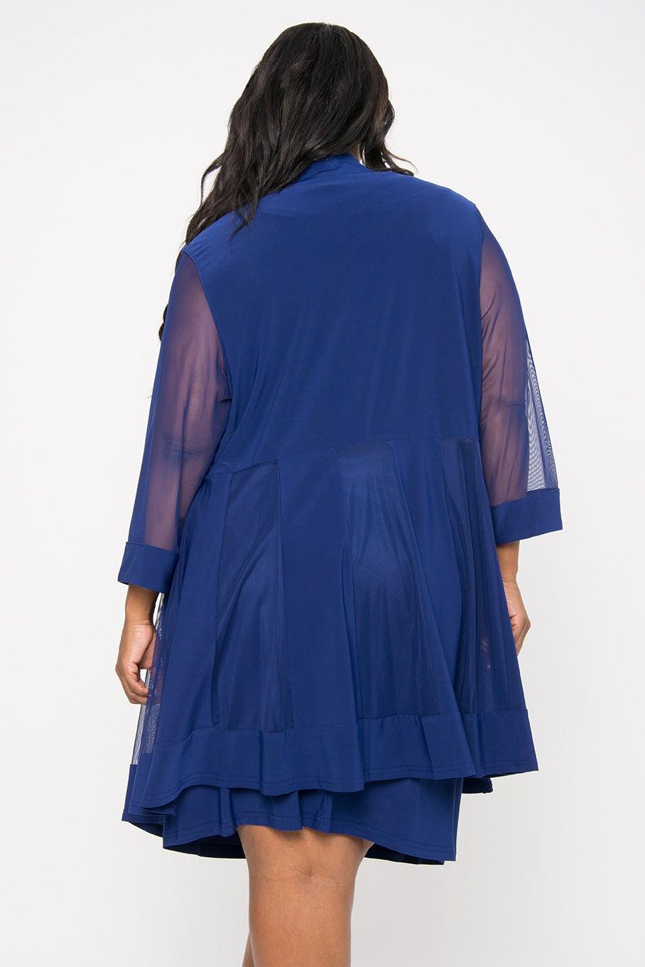 R&M Richards Short Mother of the Bride Formal Dress Royal