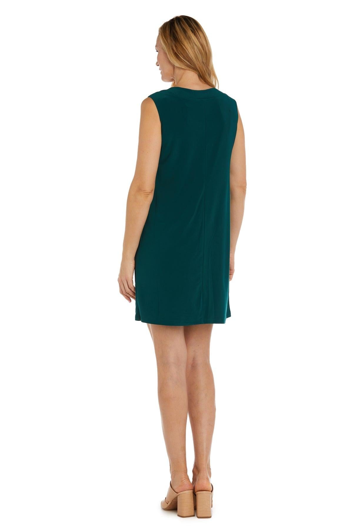 R&M Richards Short Mother of the Bride Formal Dress Pine