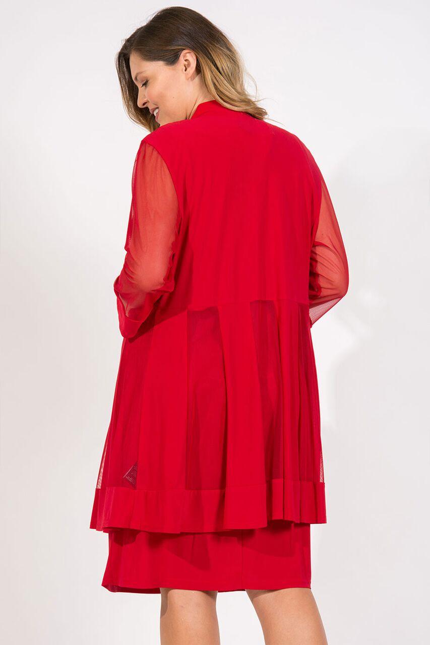 R&M Richards Short Formal Mother of the Bride Plus Size Dress Red