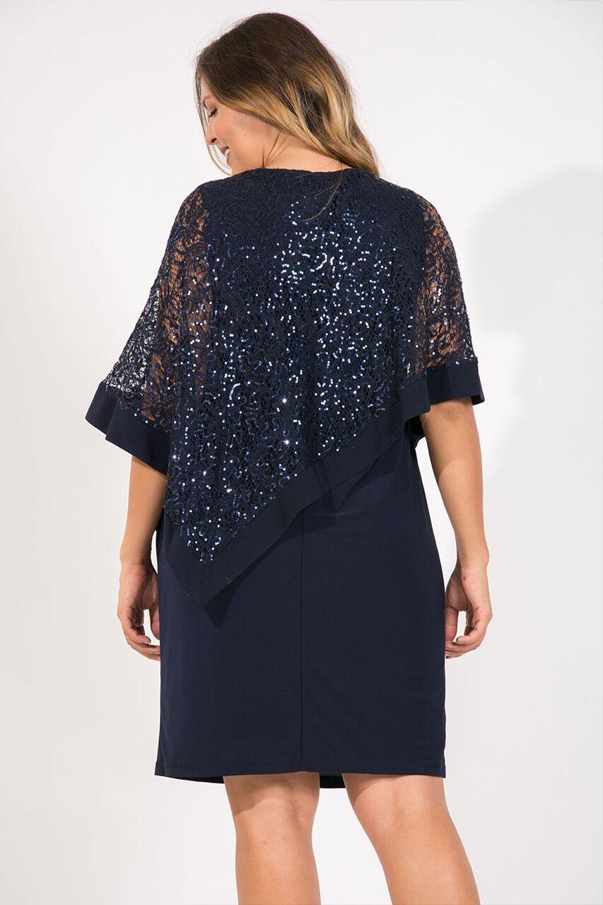 R&M Richards 8749W Plus Size Mother of the Bride Short Dress