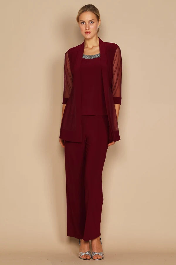Mother Of The Bride Pant Suit Plus Size R&M Richards 8764W
