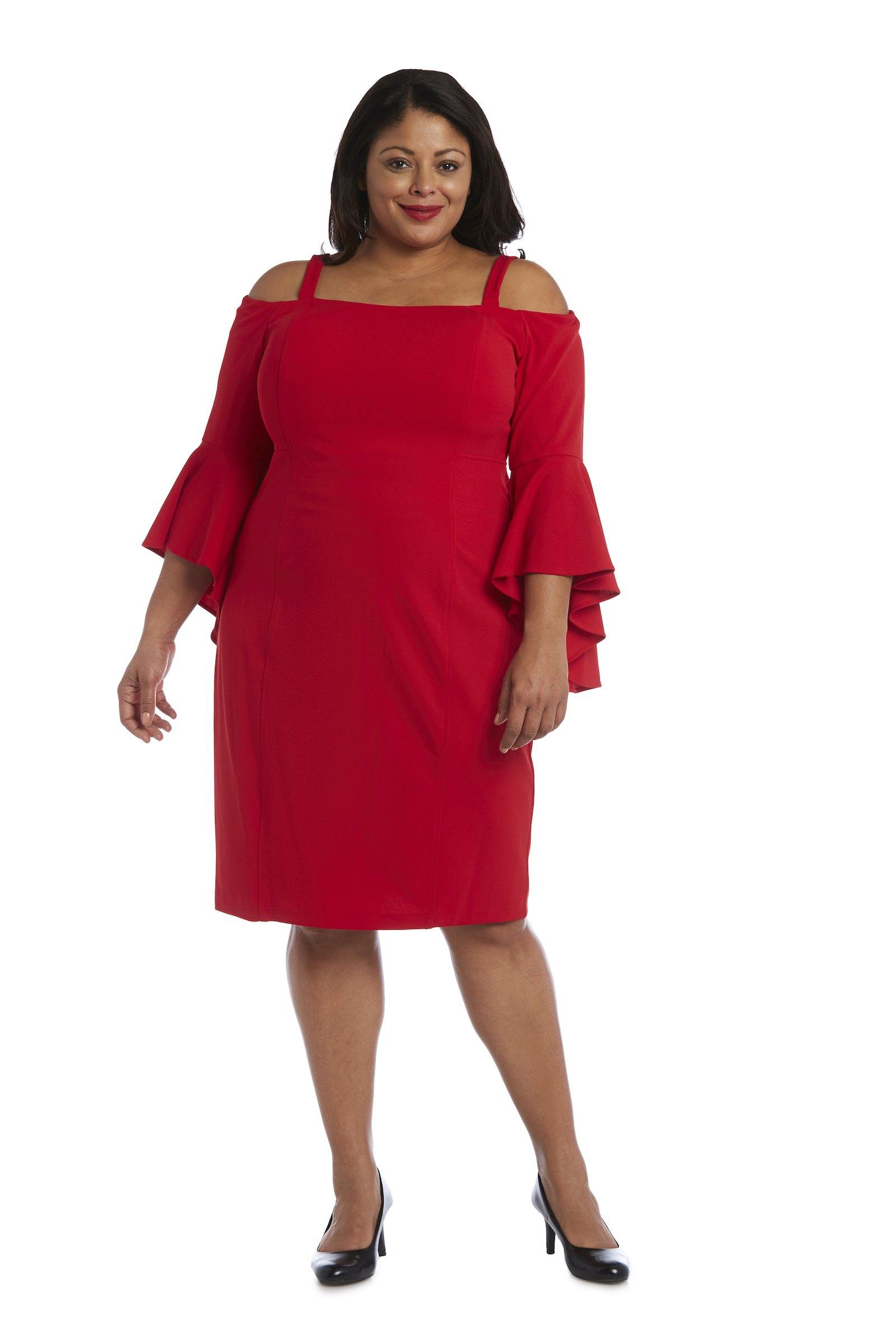 Red R M Richards 8858W Short Cocktail Plus Size Dress for 49.99 The Dress Outlet