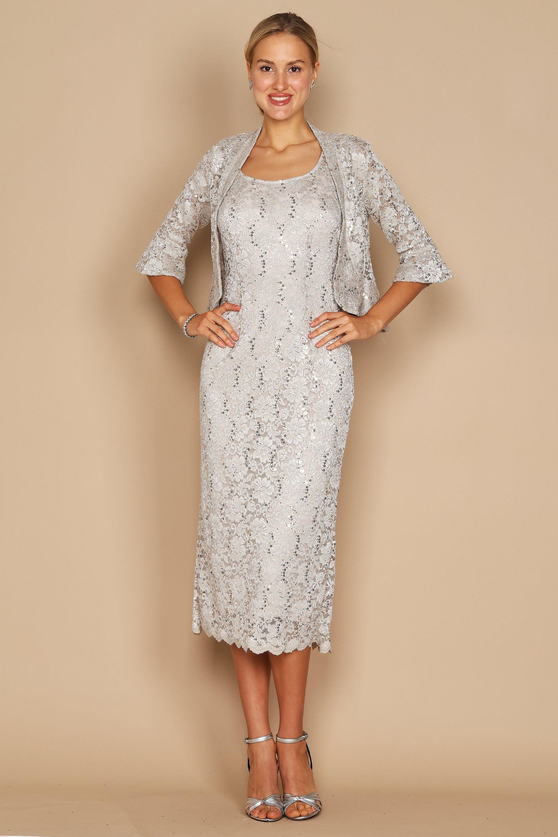 R&M Richards 9896 Long Mother Of The Bride Jacket Dress