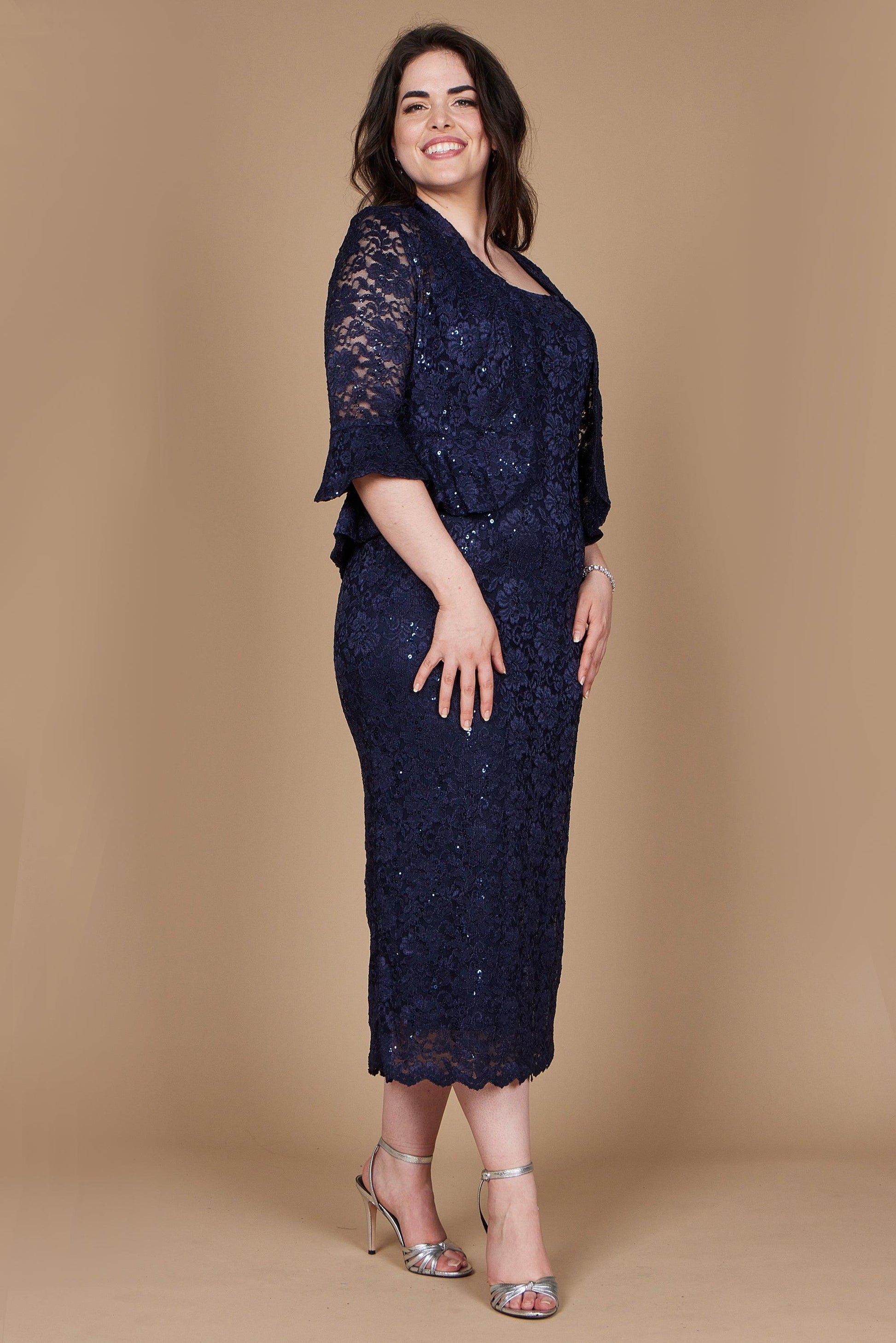 R&M Richards 9896W Long Plus Size Formal Dress