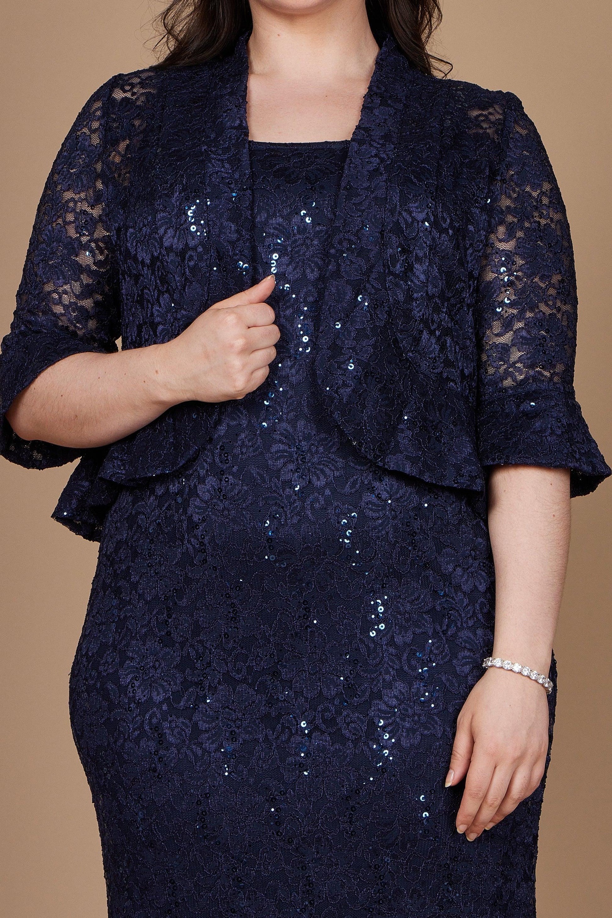 R&M Richards 9896W Long Plus Size Formal Dress