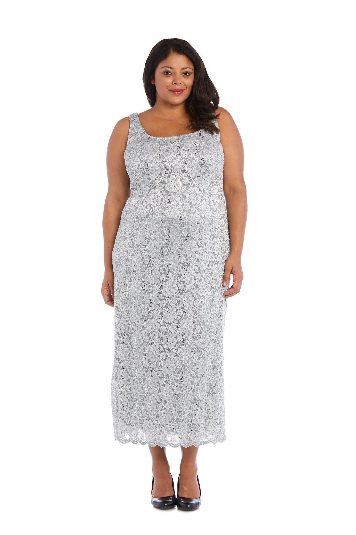 R&M Richards 9896W Long Plus Size Formal Dress