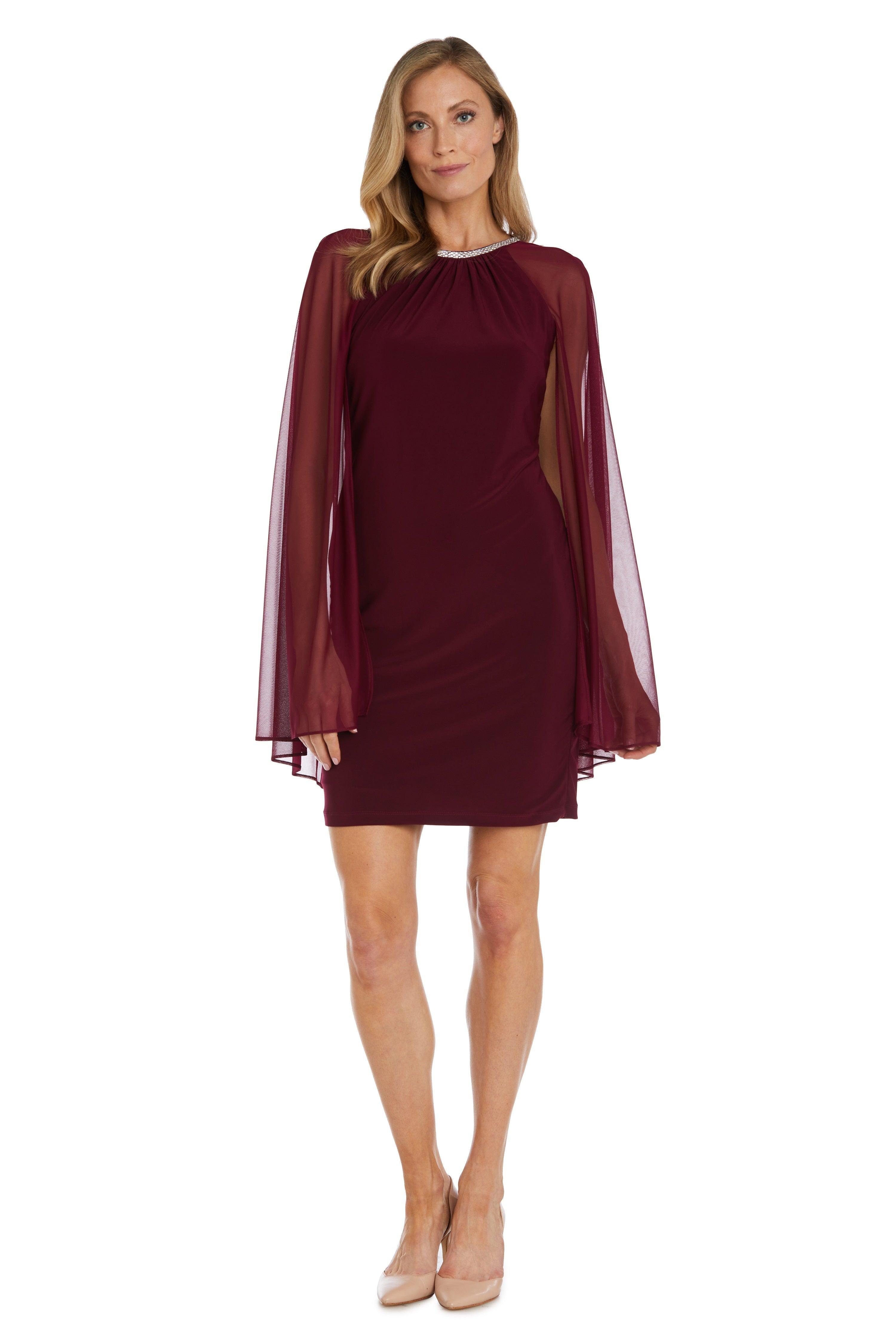 Merlot R M Richards 2496 Short Mother Of The Bride Dress for 25.99 The Dress Outlet