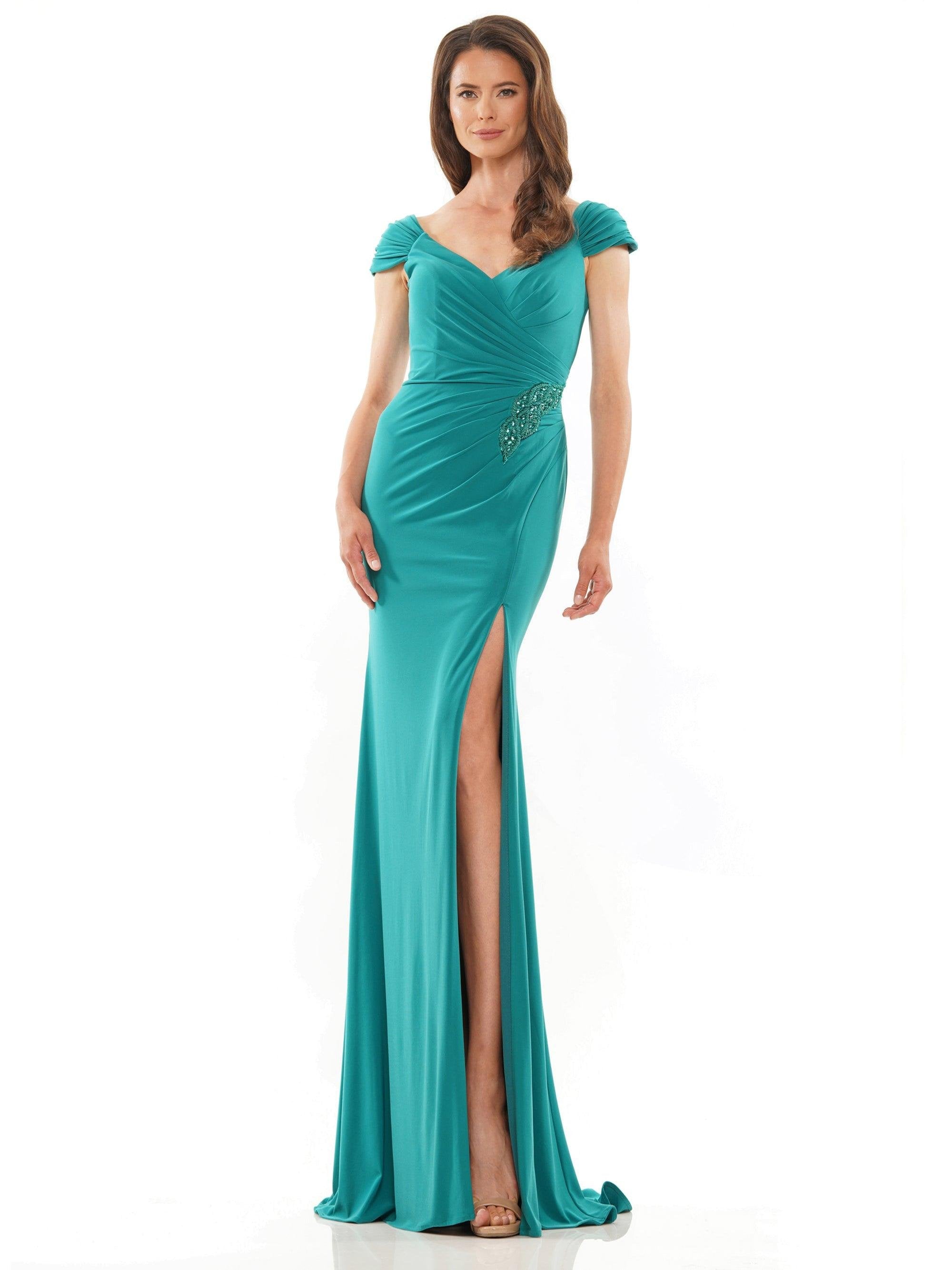 Rina di Montella Long Cap Sleeve Formal Dress 2824 - The Dress Outlet