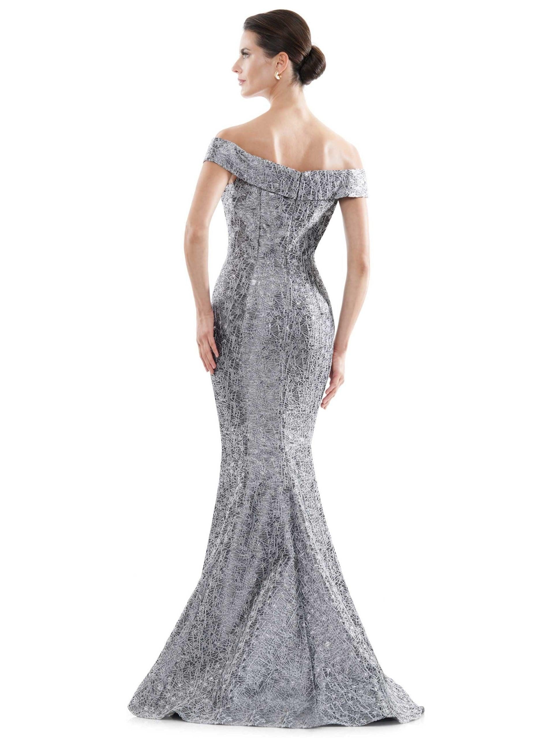 Rina di Montella Long Formal Off Shoulder Gown 2706 - The Dress Outlet