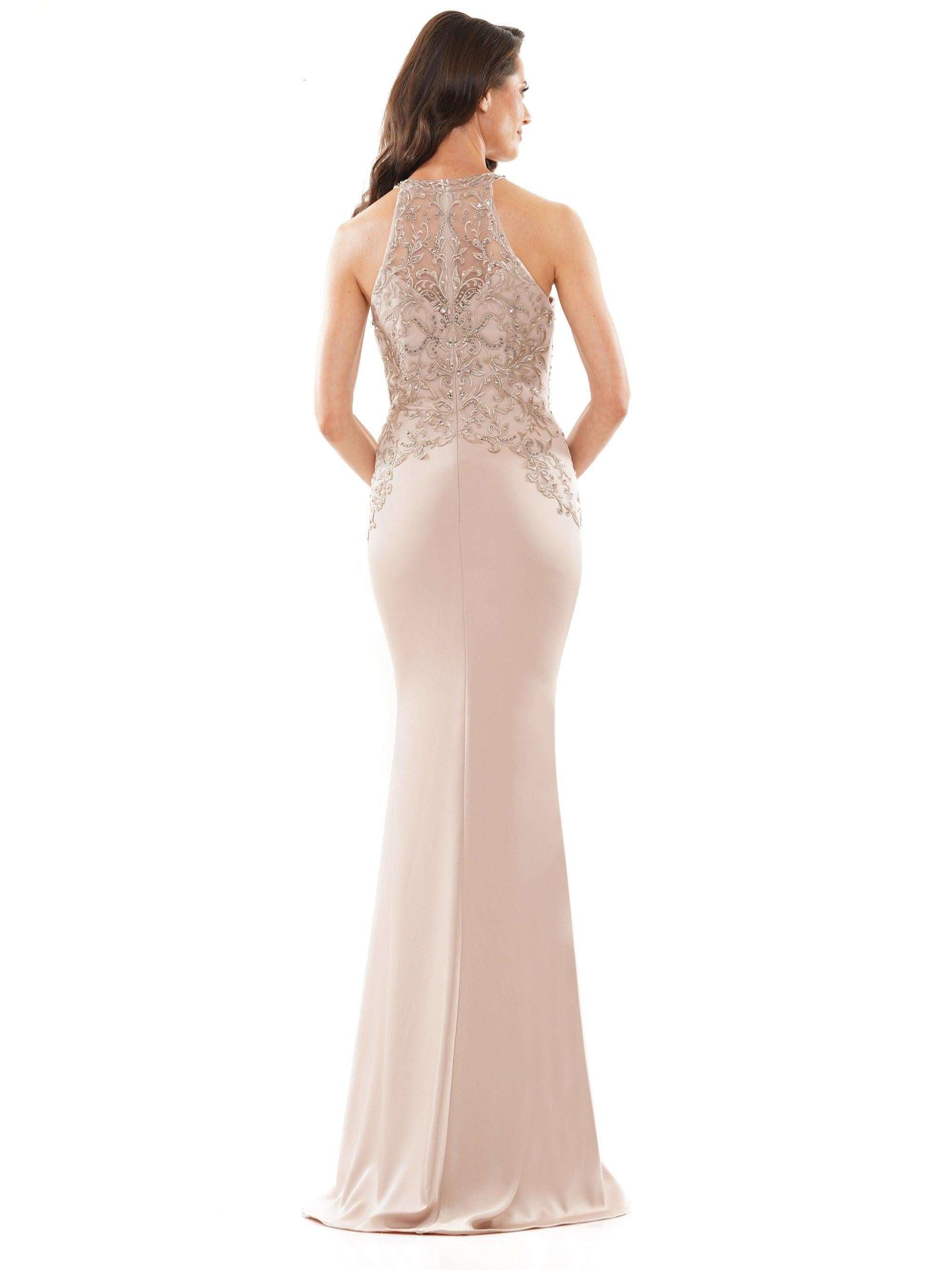 Rina di Montella Long Halter Formal Dress 2755 - The Dress Outlet
