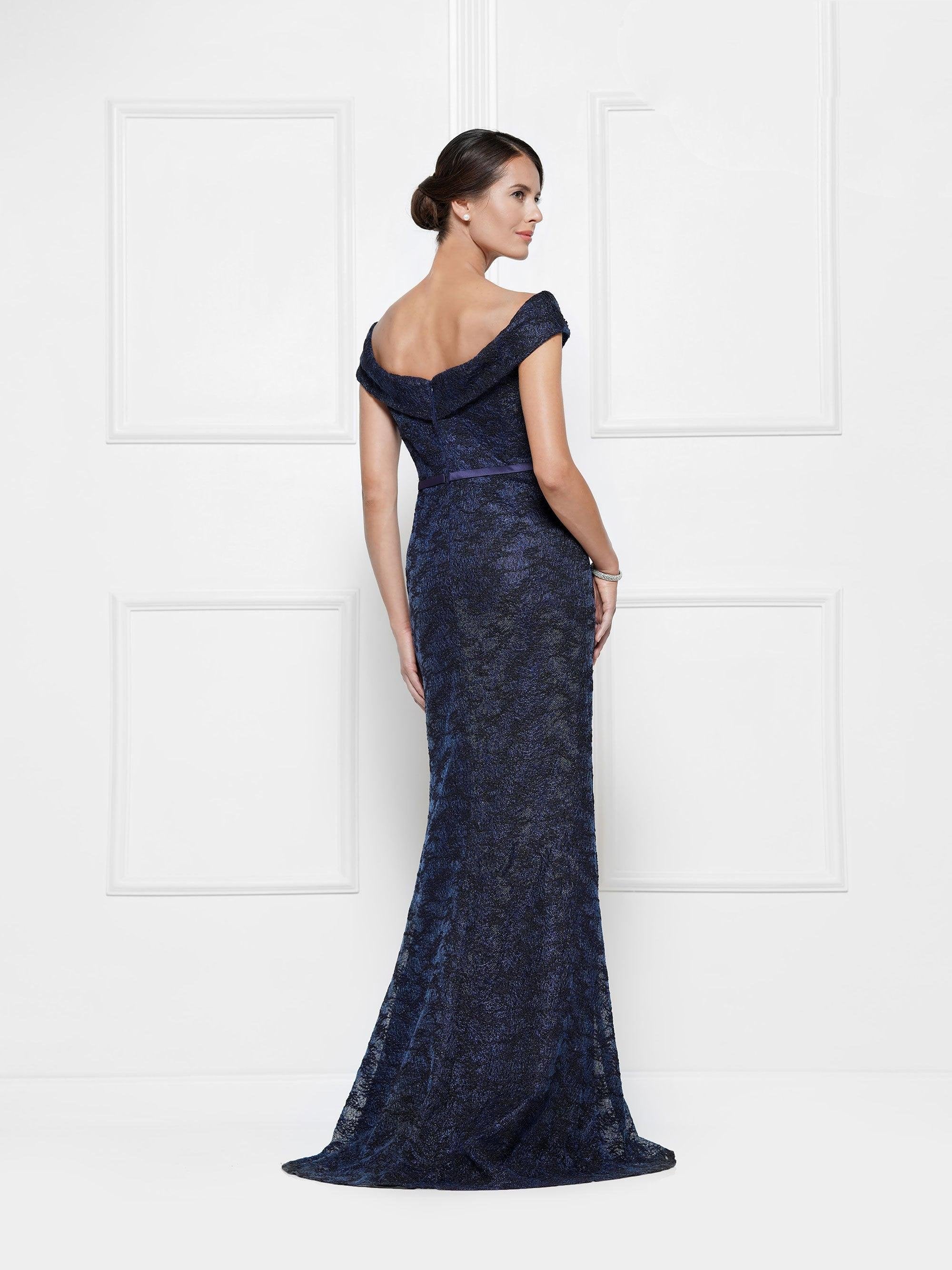 Rina di Montella Off Shoulder Long Dress 2655 - The Dress Outlet
