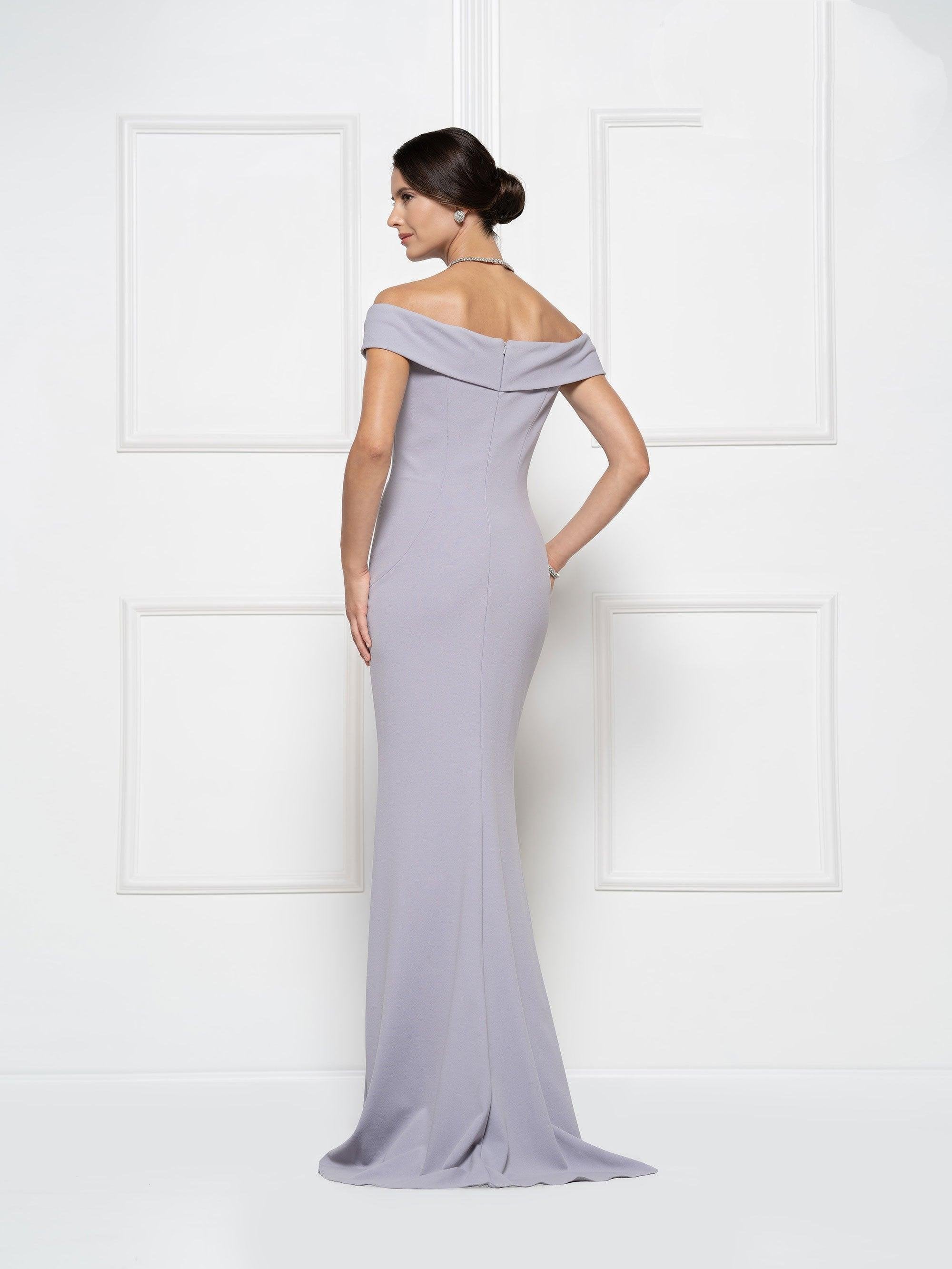Rina di Montella Off Shoulder Long Dress 2690 - The Dress Outlet