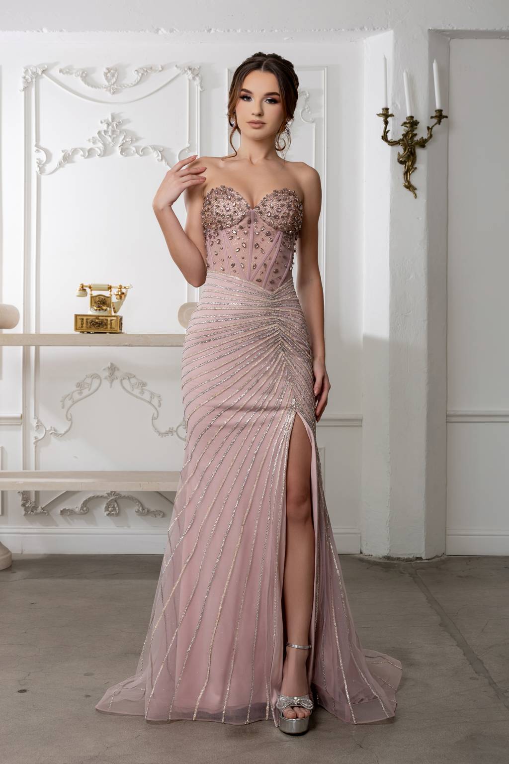 Sweetheart Floor-Length Tulle Prom Sheath Column May Queen RQ8216