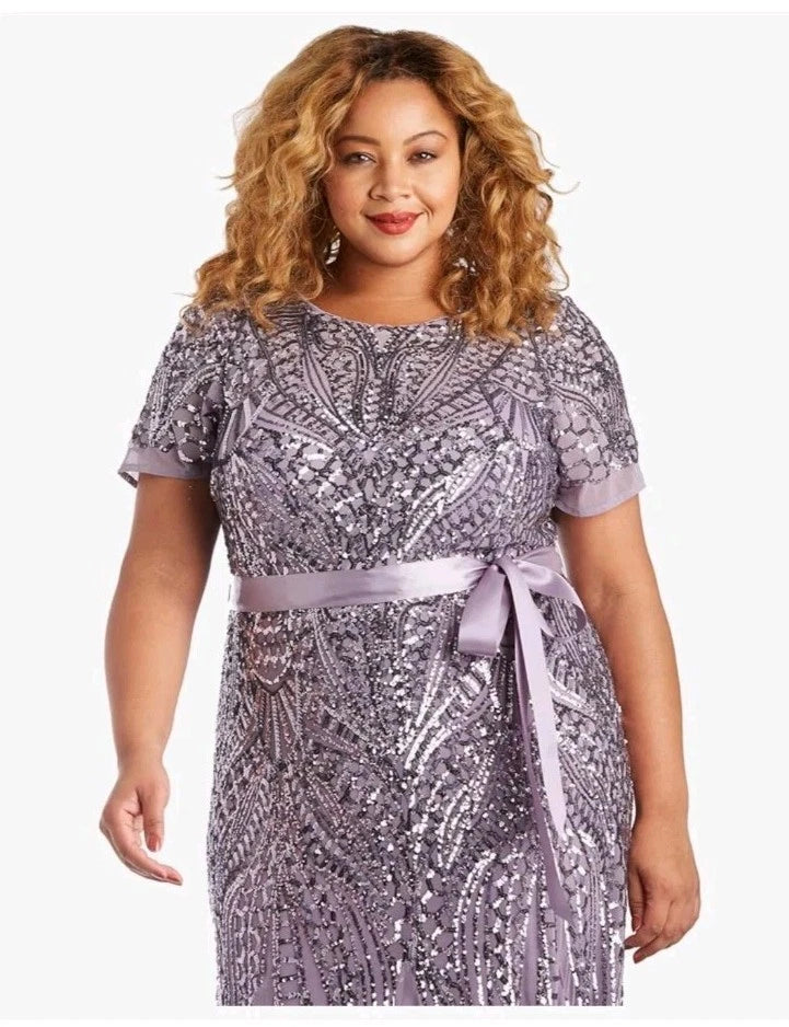 R&M Richards 1875W Long Plus Size Evening Dress